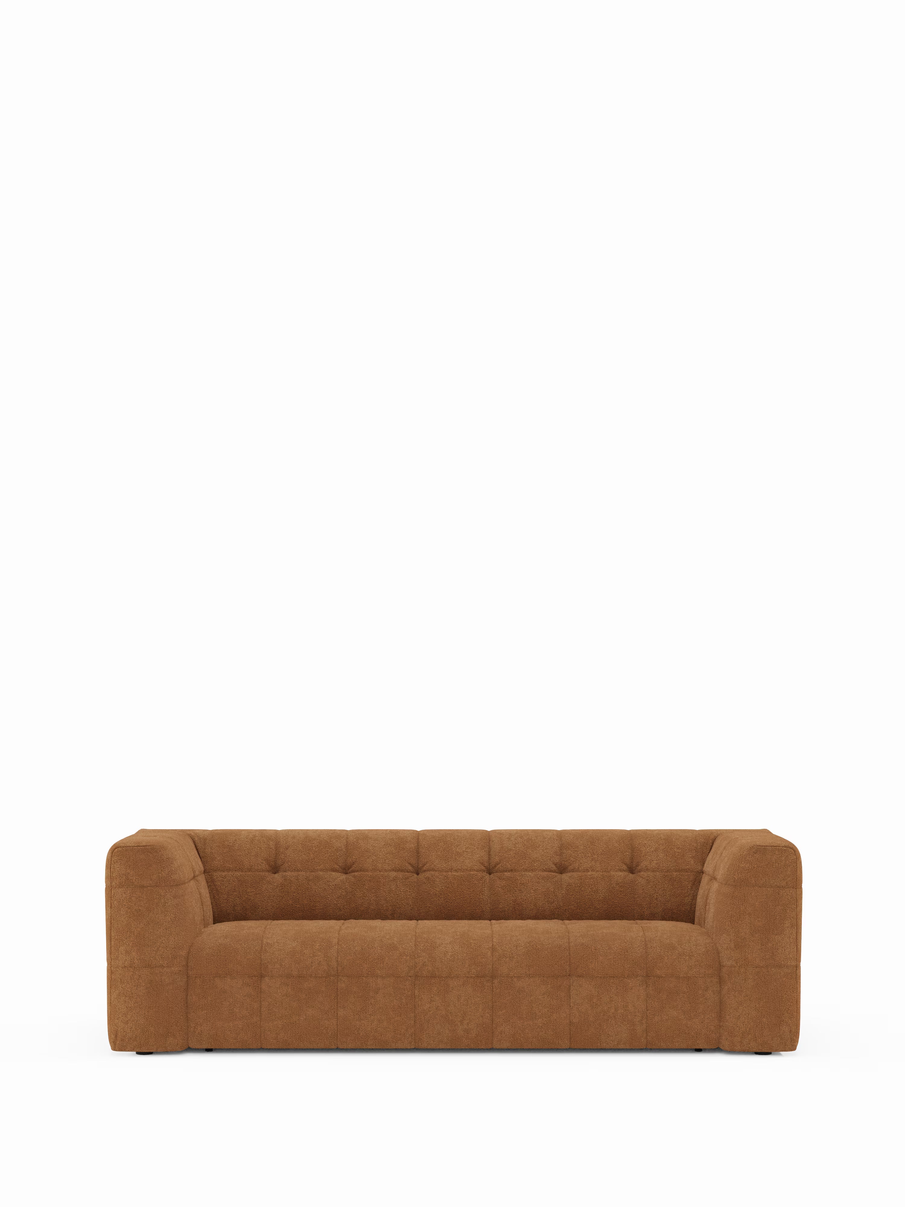 Mosaic sofá moderno modular de 4 plazas en tela bouclé antimanchas - capitoné modular