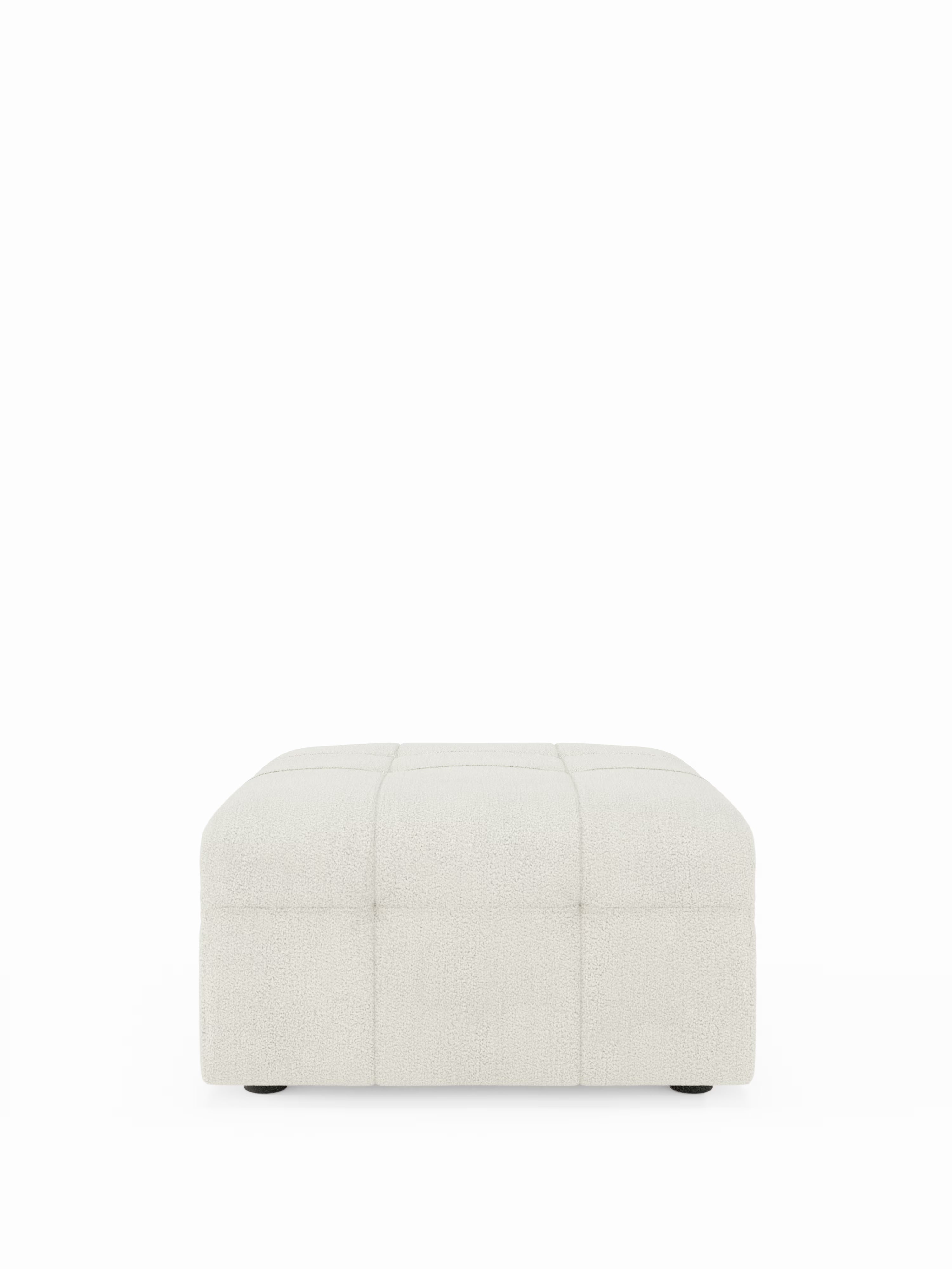 Mosaic puf moderno modular en tela bouclé antimanchas – capitoné y modular