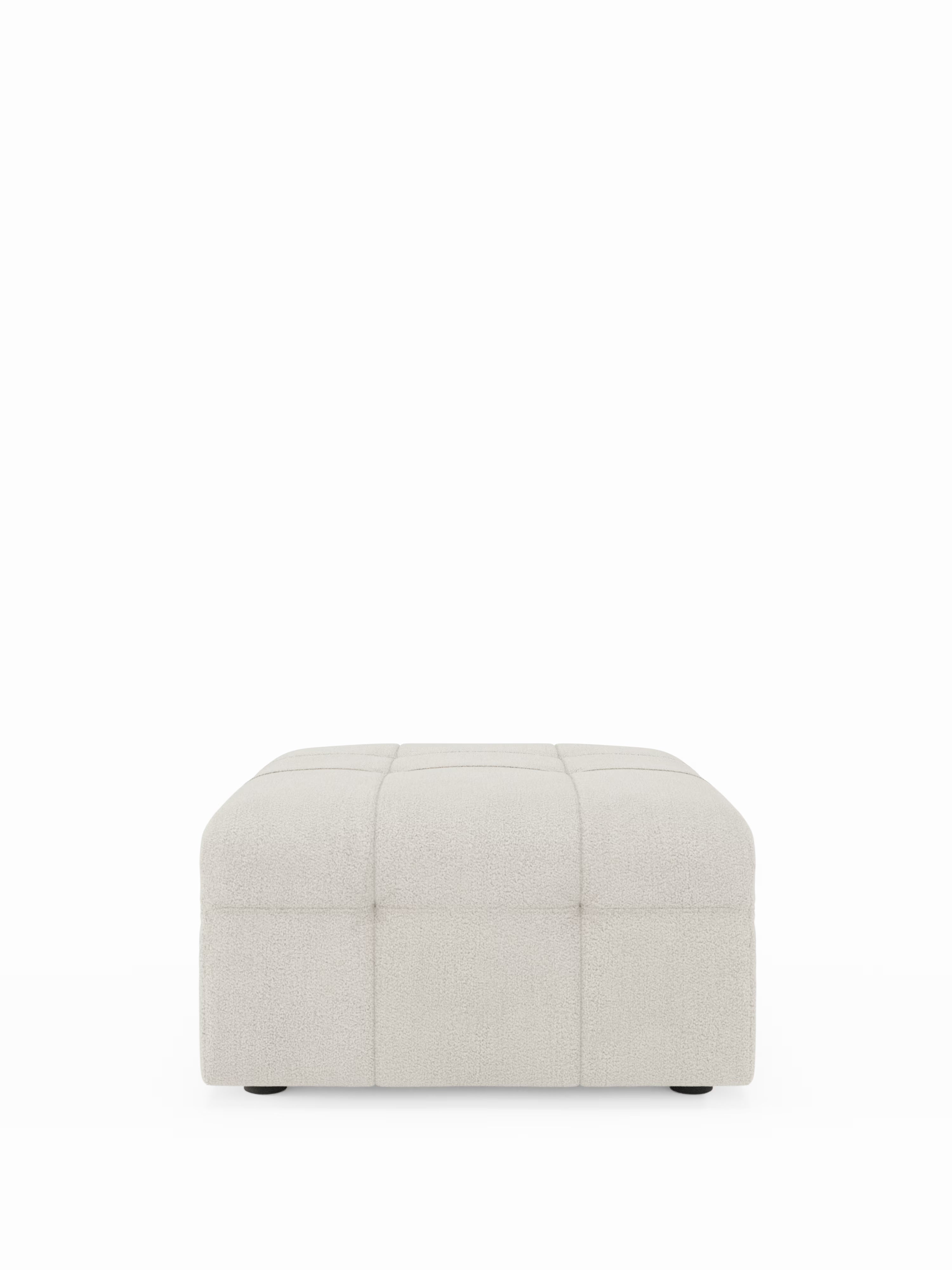 Mosaic puf moderno modular en tela bouclé antimanchas – capitoné y modular