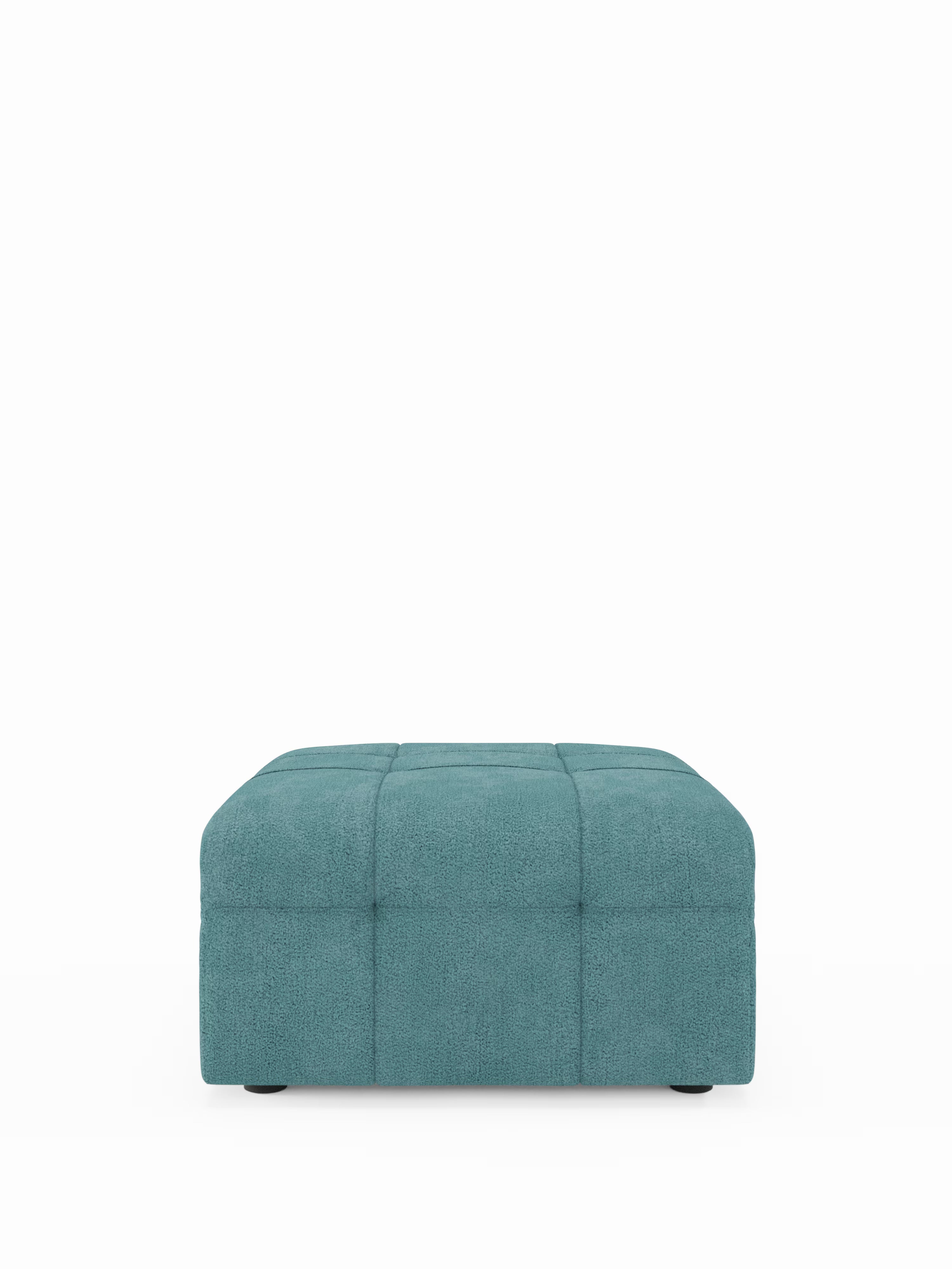 Mosaic puf moderno modular en tela bouclé antimanchas – capitoné y modular