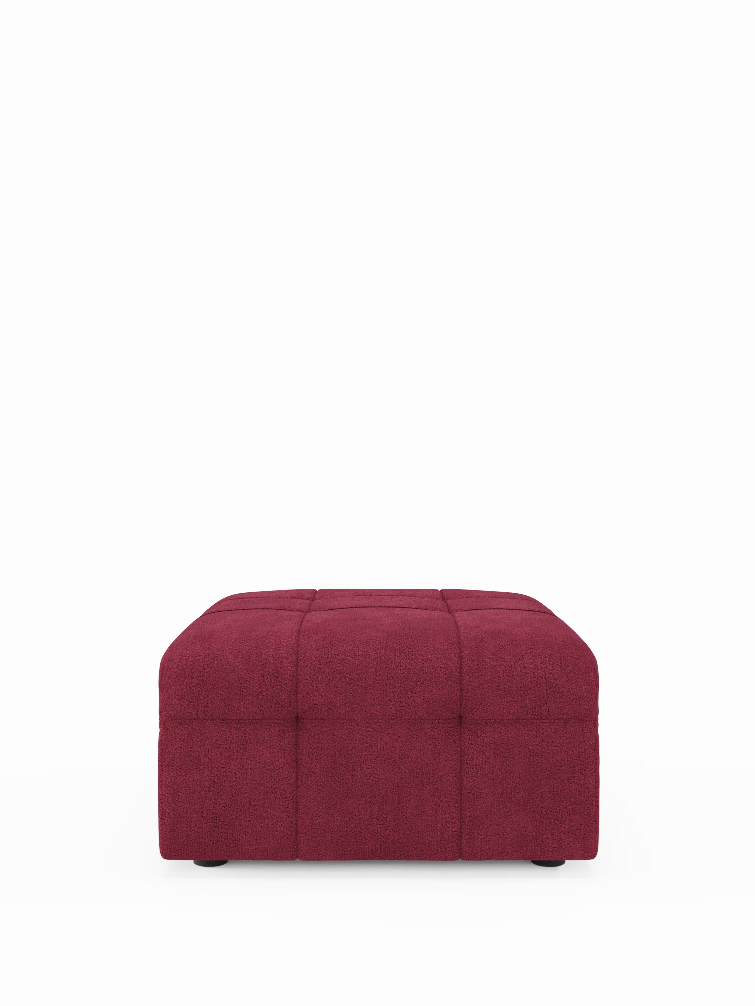 Mosaic puf moderno modular en tela bouclé antimanchas – capitoné y modular