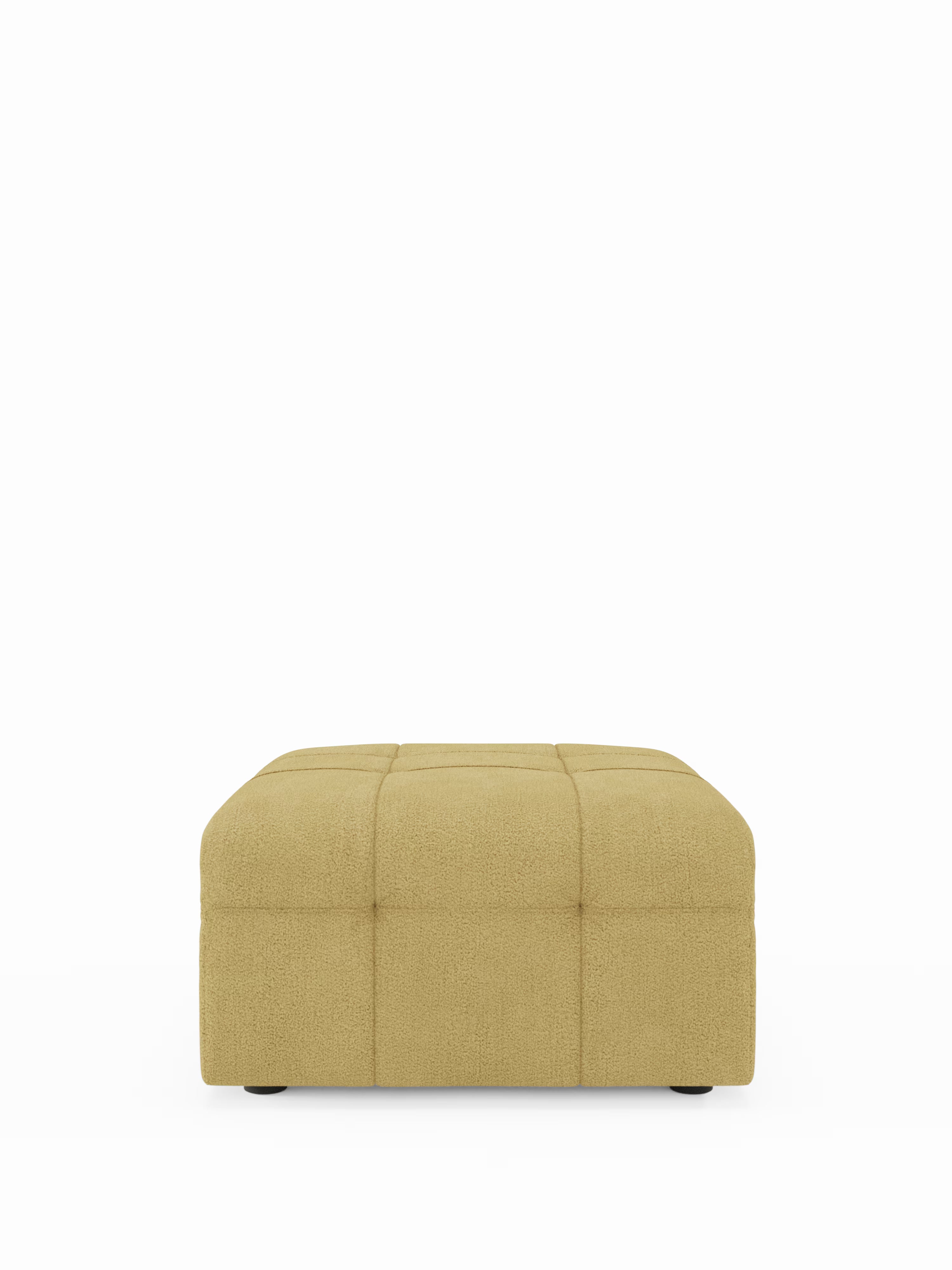 Mosaic puf moderno modular en tela bouclé antimanchas – capitoné y modular