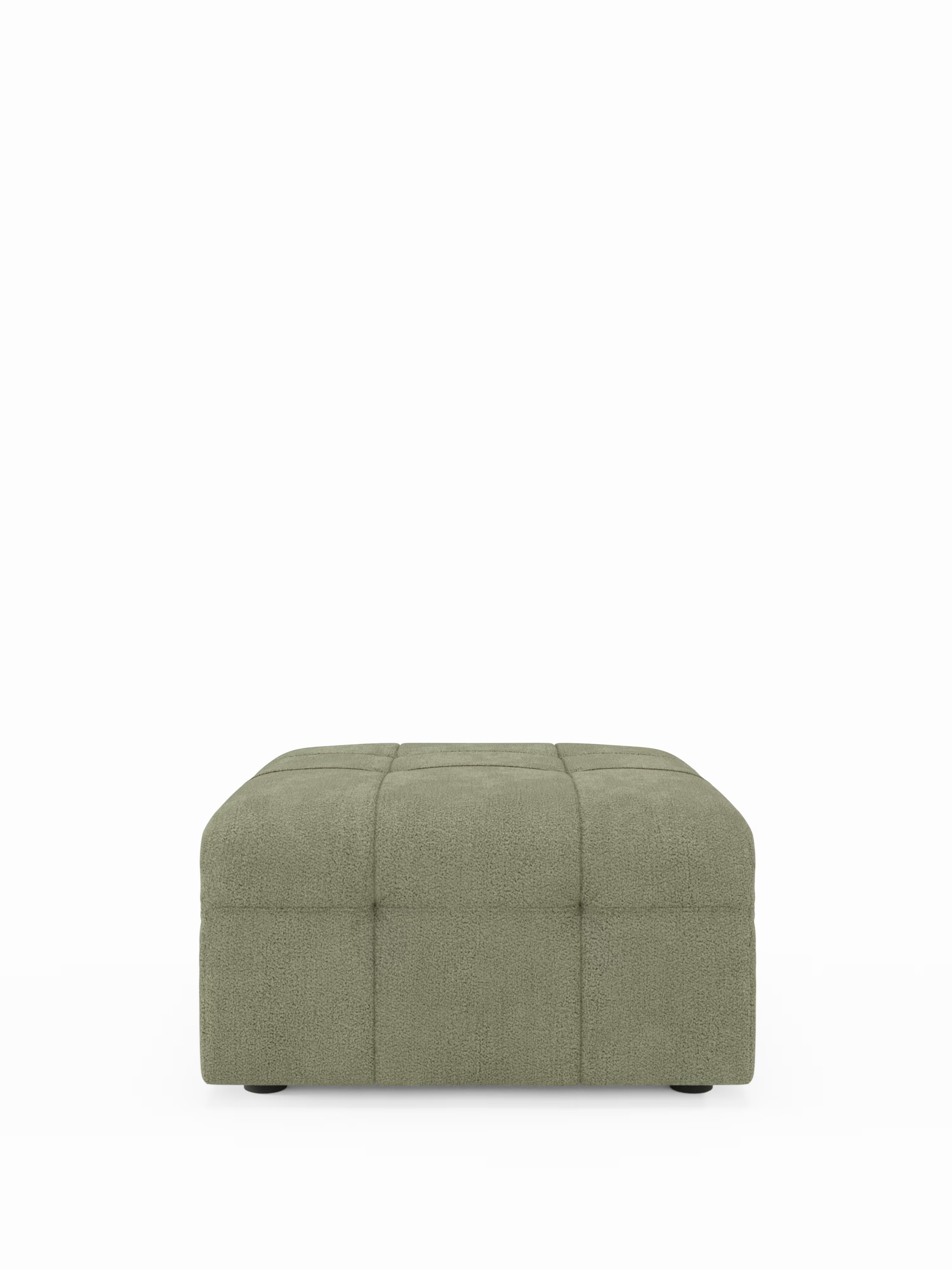 Mosaic puf moderno modular en tela bouclé antimanchas – capitoné y modular