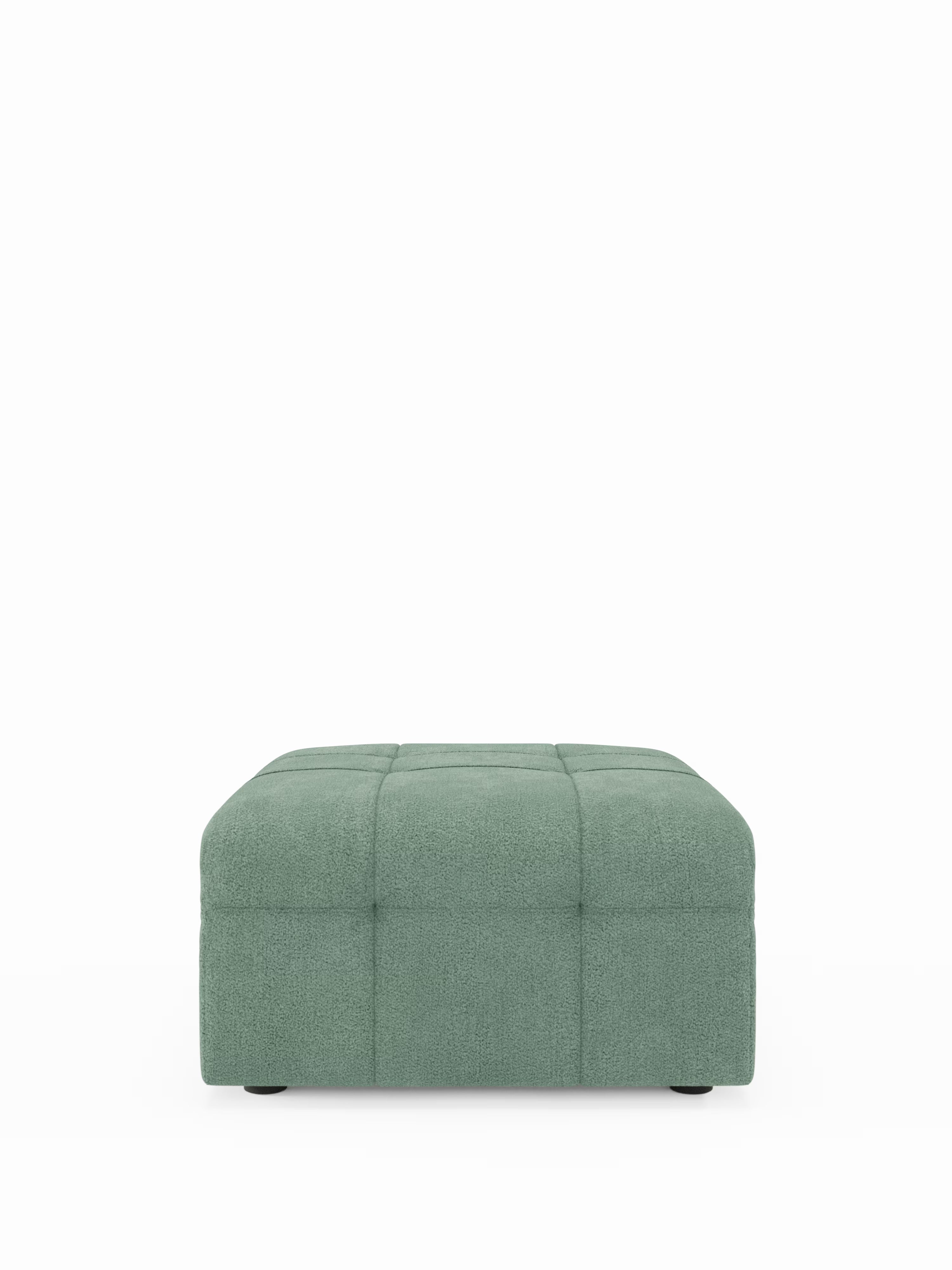 Mosaic puf moderno modular en tela bouclé antimanchas – capitoné y modular