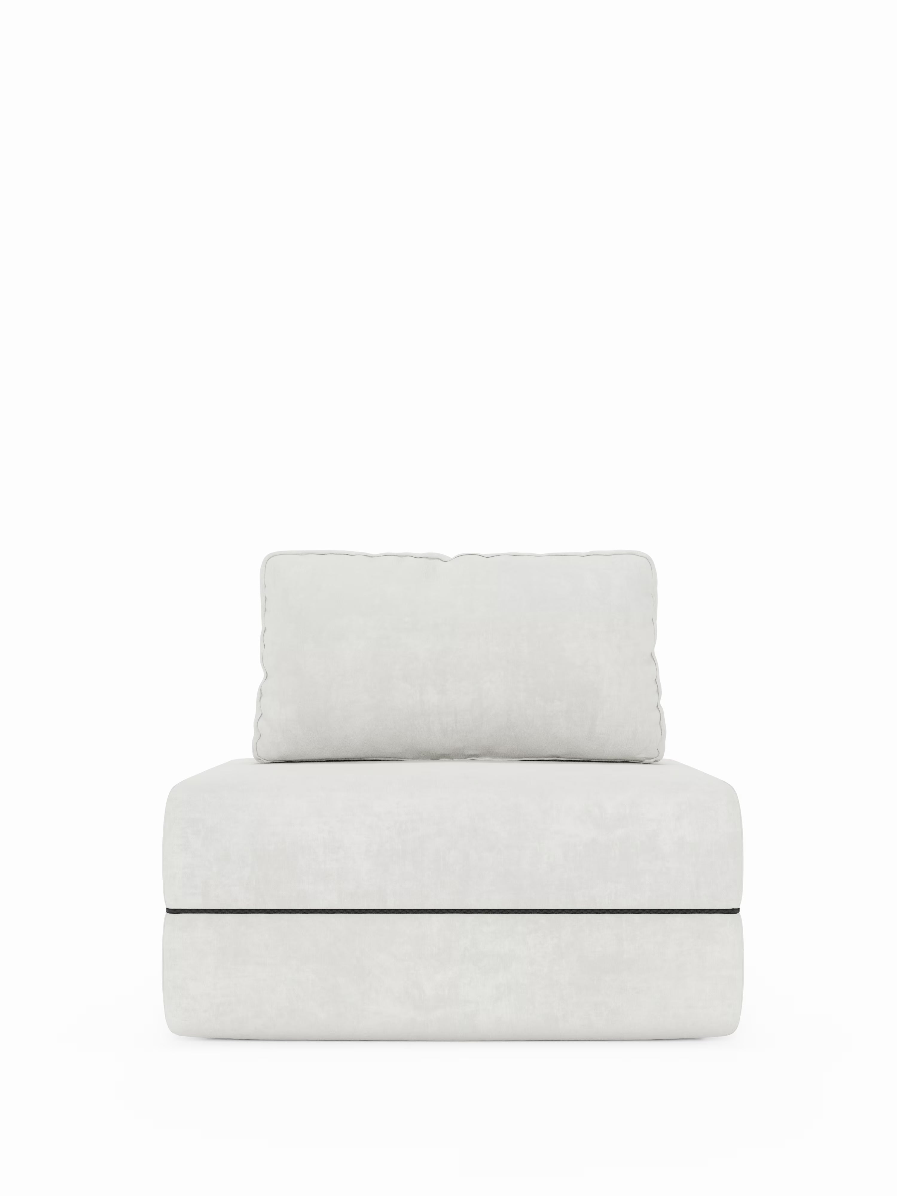 Rift Poltrona letto moderna in tessuto smacchiabile – materasso 22 cm con memory e schienale mobile