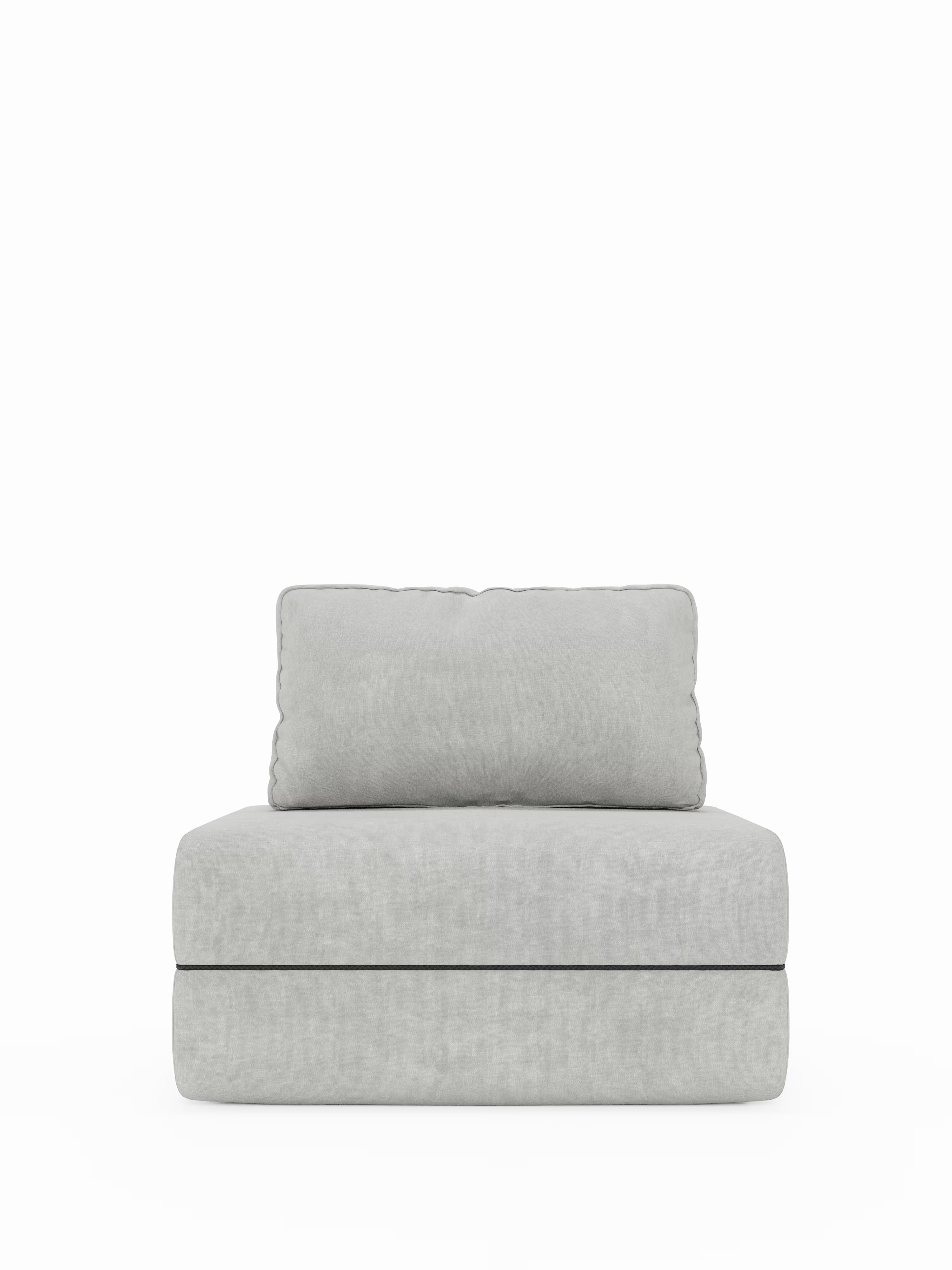 Rift Poltrona letto moderna in tessuto smacchiabile – materasso 22 cm con memory e schienale mobile