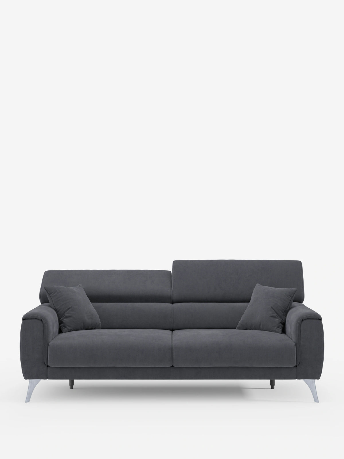 Caravaggio Sofa für 2 oder 3 Personen mit ausziehbaren Sitzen und verstellbaren Kopfstützen aus fleckenabweisendem Stoff