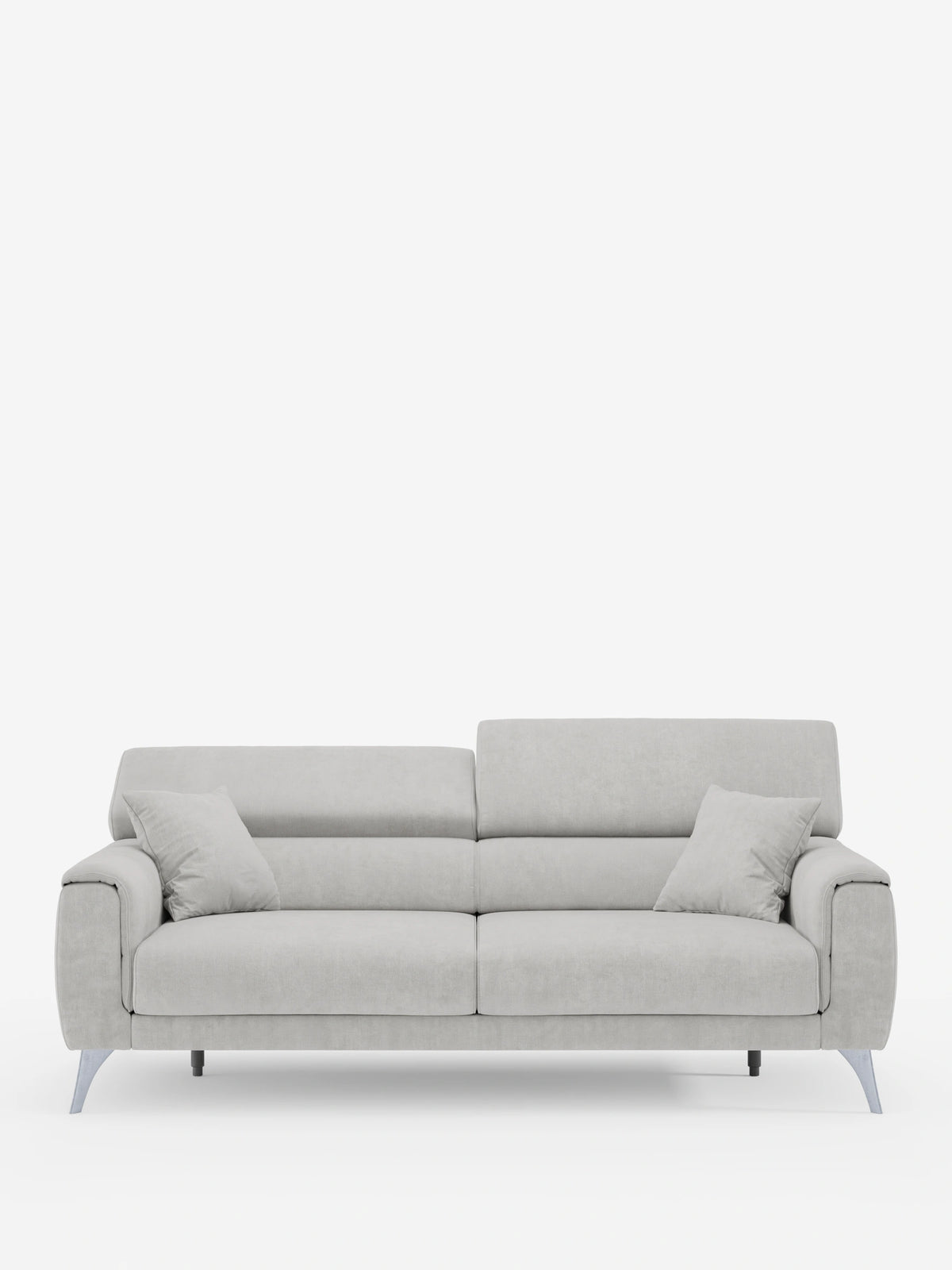 Caravaggio Sofa für 2 oder 3 Personen mit ausziehbaren Sitzen und verstellbaren Kopfstützen aus fleckenabweisendem Stoff
