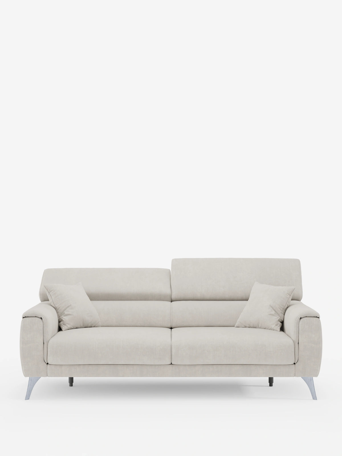 Caravaggio Sofa für 2 oder 3 Personen mit ausziehbaren Sitzen und verstellbaren Kopfstützen aus fleckenabweisendem Stoff