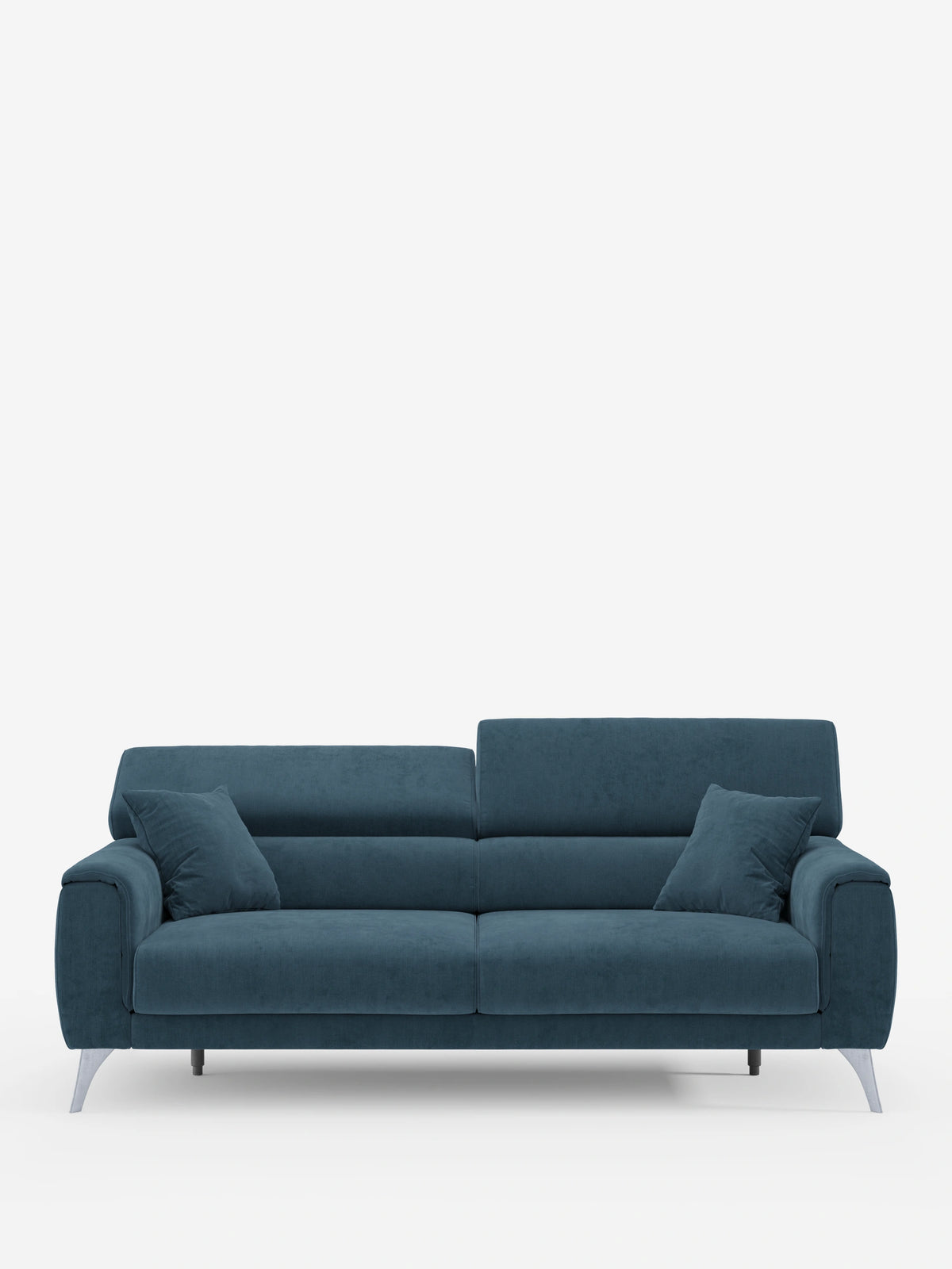 Caravaggio Sofa für 2 oder 3 Personen mit ausziehbaren Sitzen und verstellbaren Kopfstützen aus fleckenabweisendem Stoff