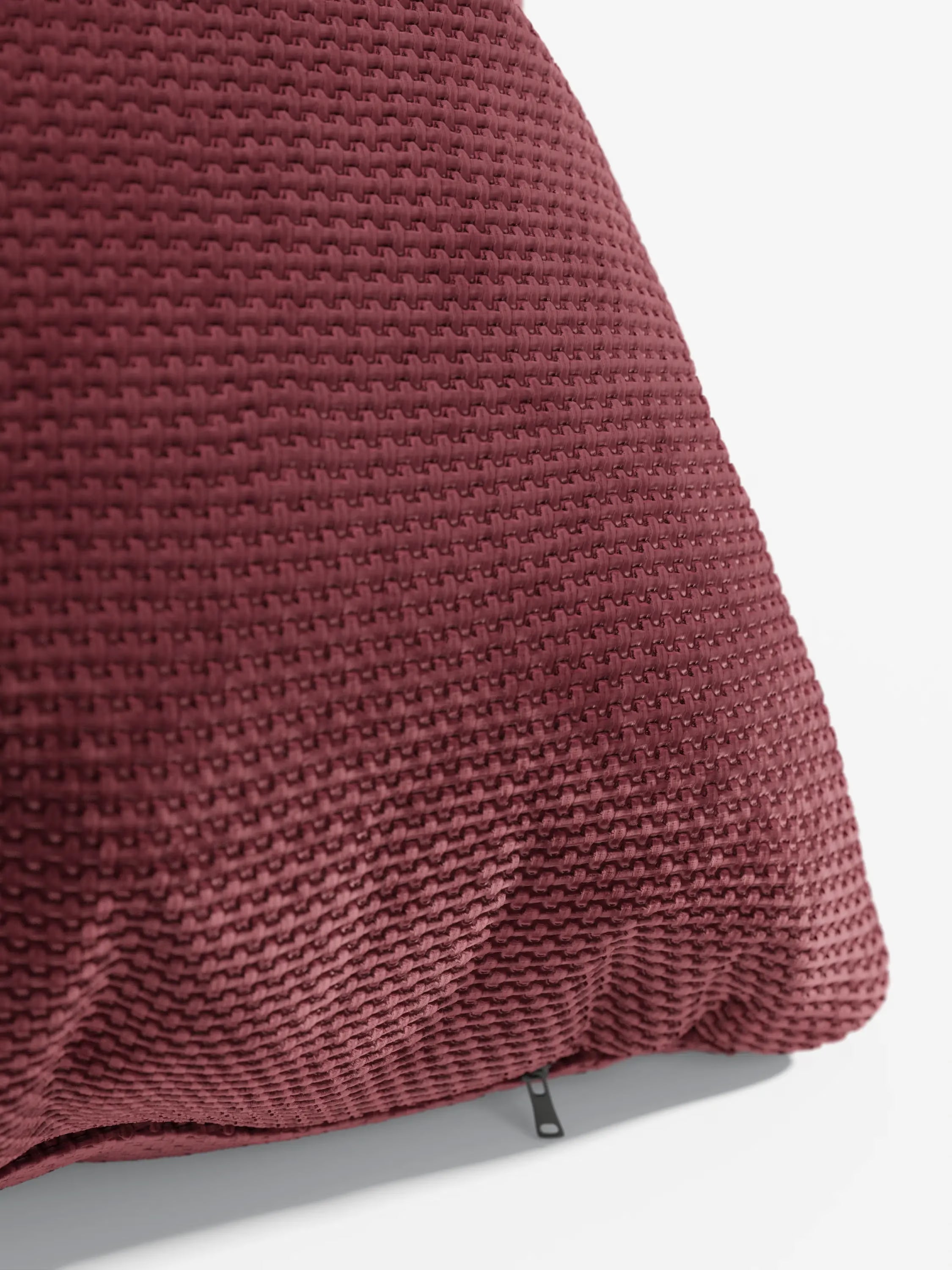 Aston Decorative square padded cushion 45x45 in water-repellent chenille fabric