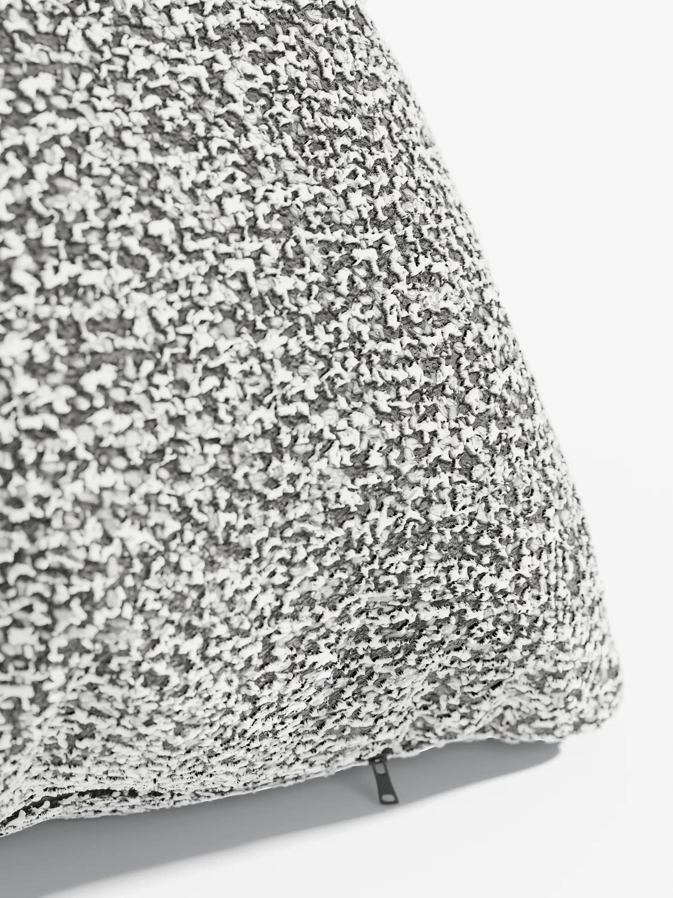 Magnolia Cuscino imbottito decorativo quadrato 45x45 in Bouclé Mélange Elegante e Materico