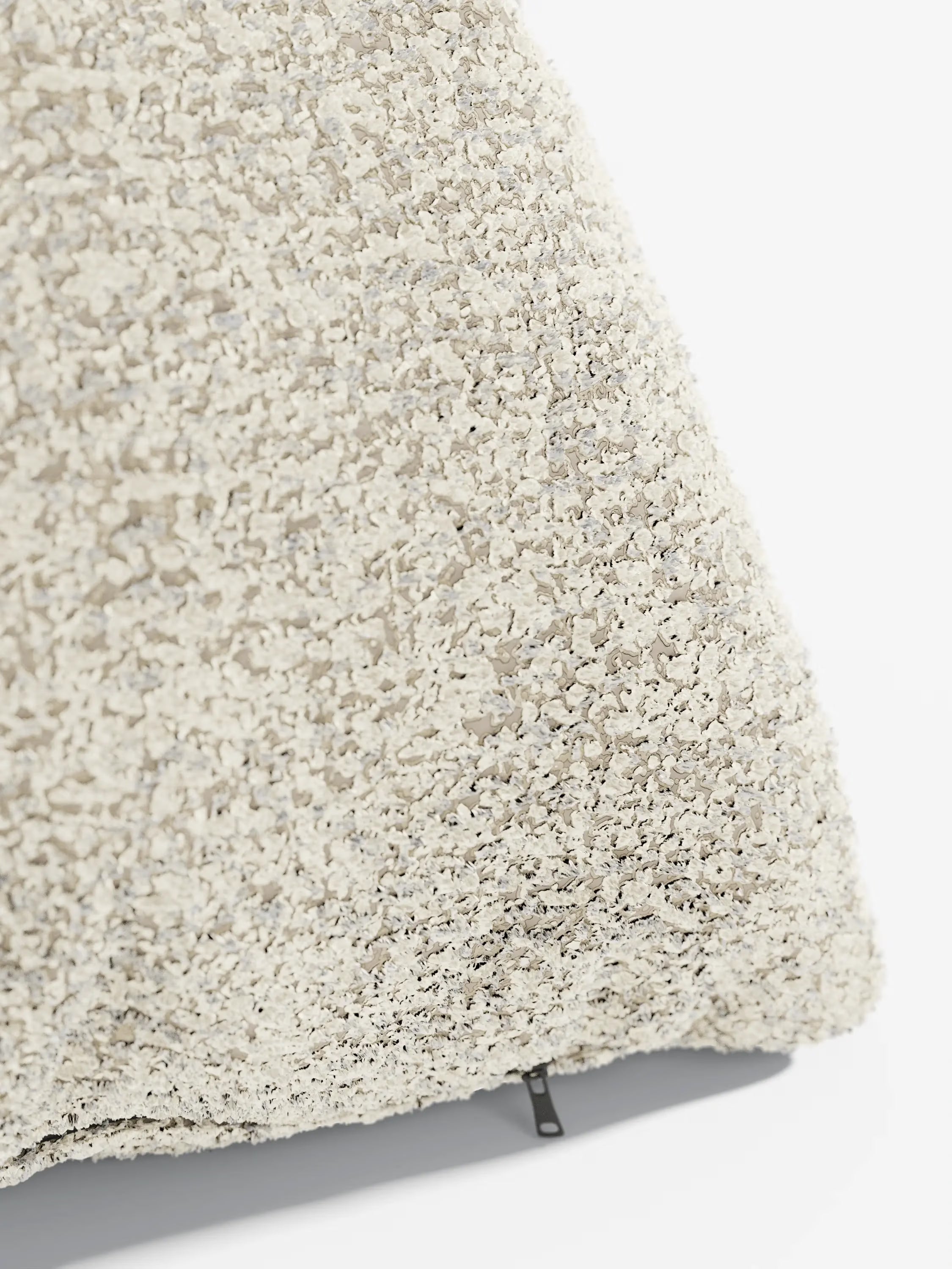 Magnolia Cuscino imbottito decorativo quadrato 45x45 in Bouclé Mélange Elegante e Materico