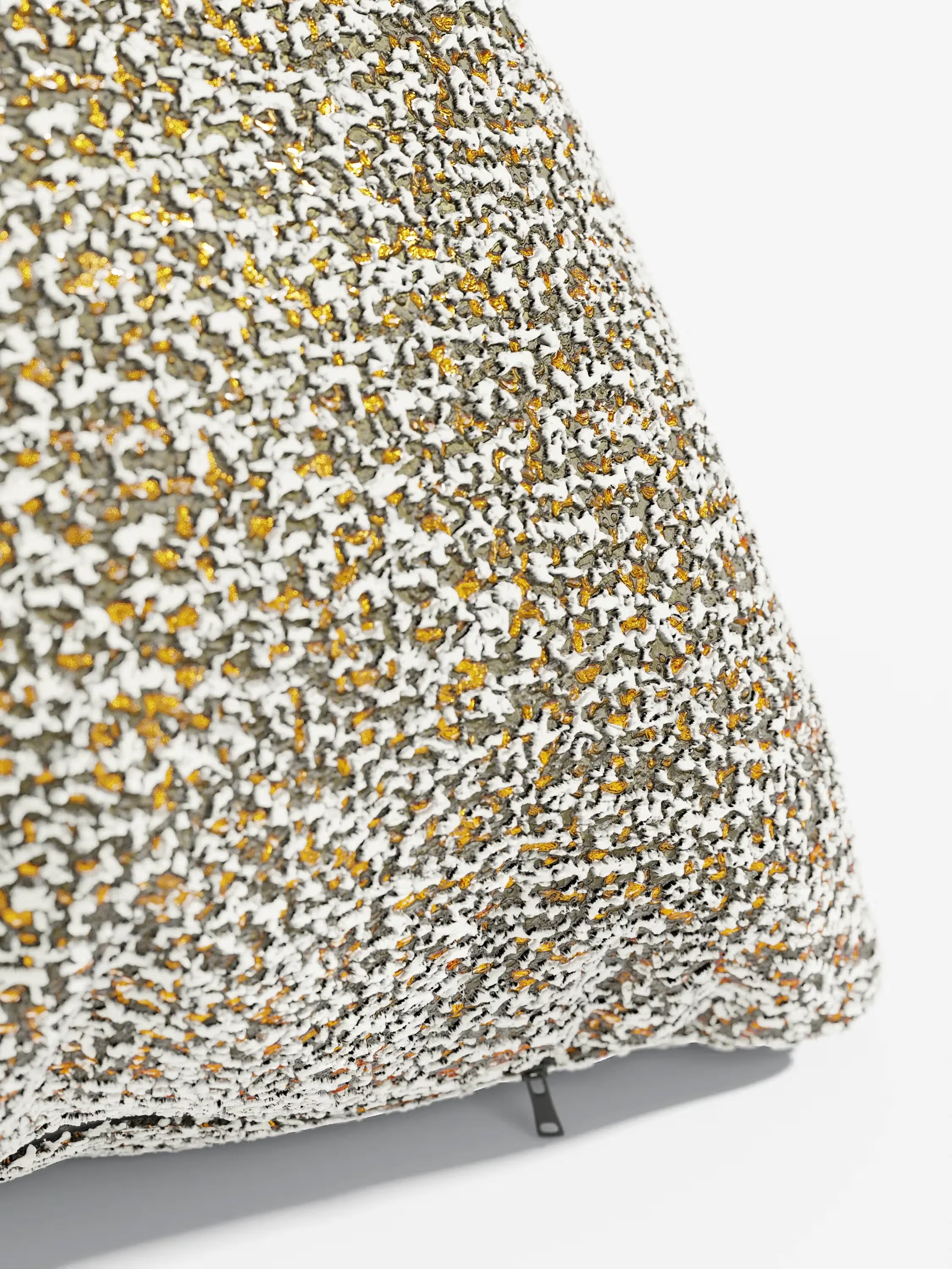 Magnolia Cuscino imbottito decorativo quadrato 45x45 in Bouclé Mélange Elegante e Materico