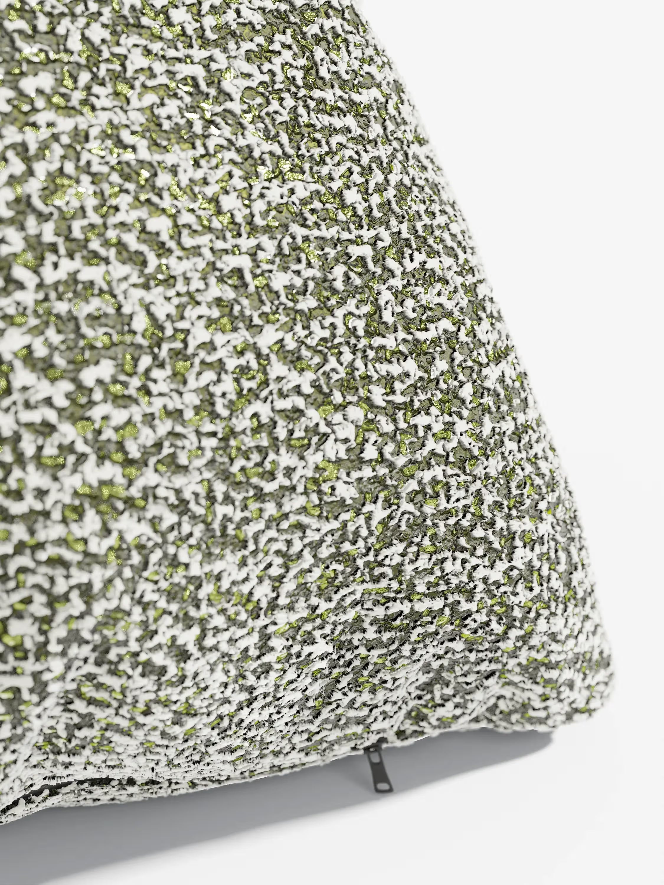 Magnolia Cuscino imbottito decorativo quadrato 45x45 in Bouclé Mélange Elegante e Materico