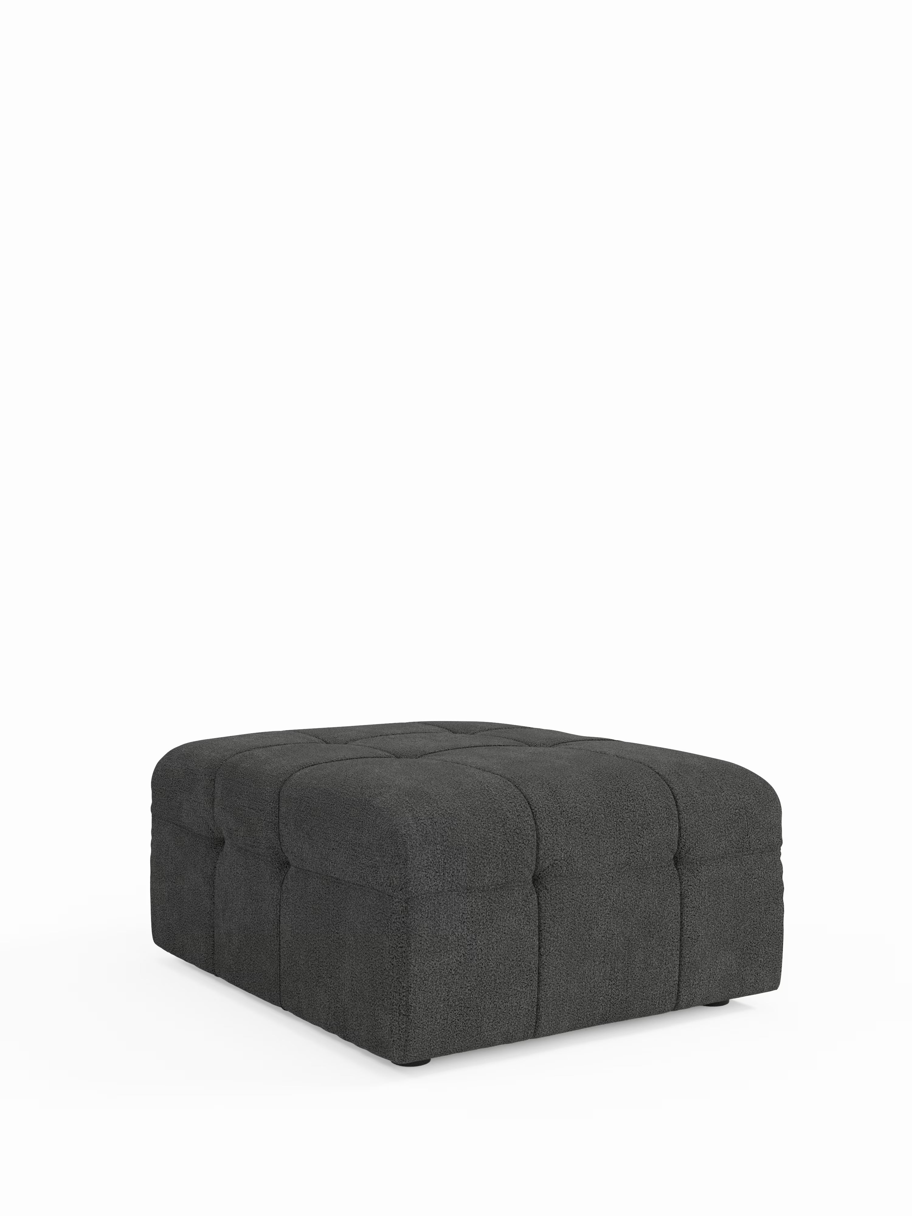 Mosaic puf moderno modular en tela bouclé antimanchas – capitoné y modular