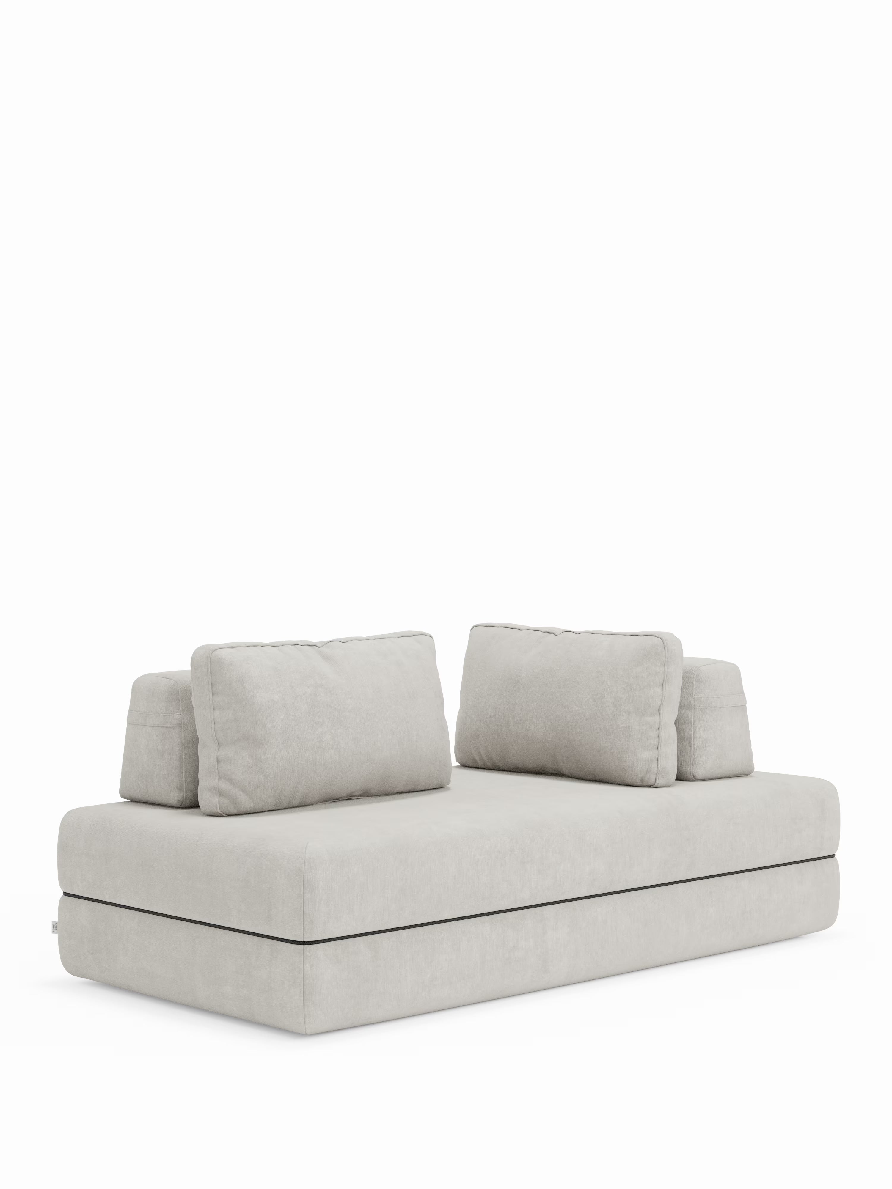 Rift Divano letto matrimoniale 3 posti moderno in tessuto smacchiabile – materasso 22 cm memory e schienali mobili