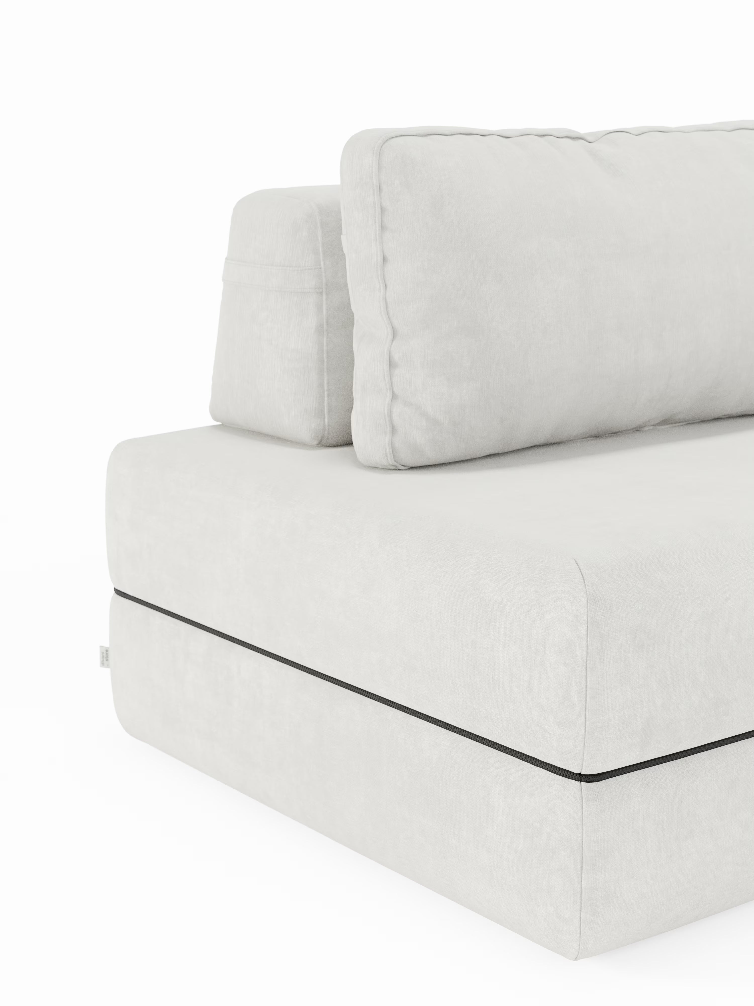Rift Poltrona letto moderna in tessuto smacchiabile – materasso 22 cm con memory e schienale mobile