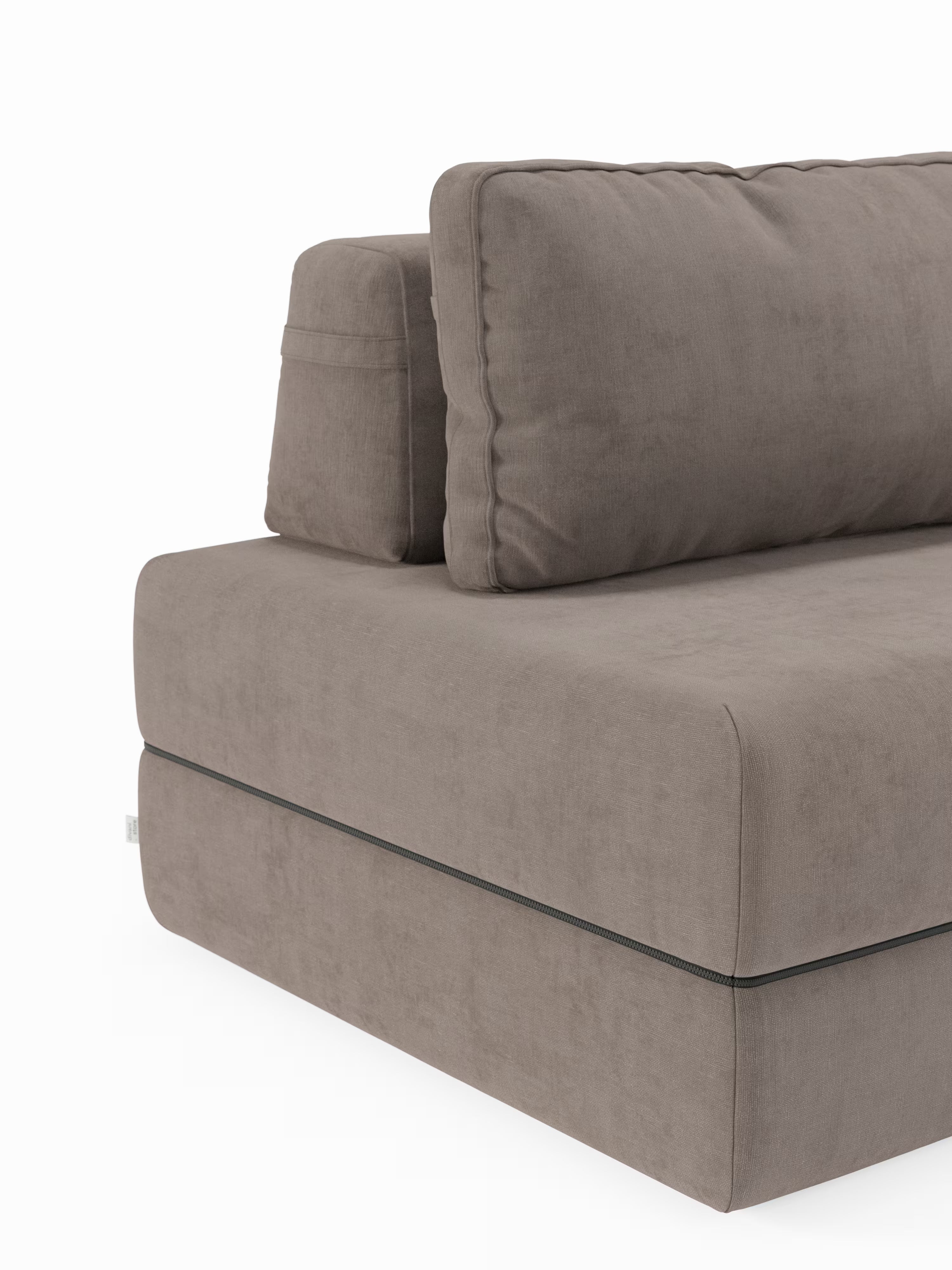 Rift Poltrona letto moderna in tessuto smacchiabile – materasso 22 cm con memory e schienale mobile