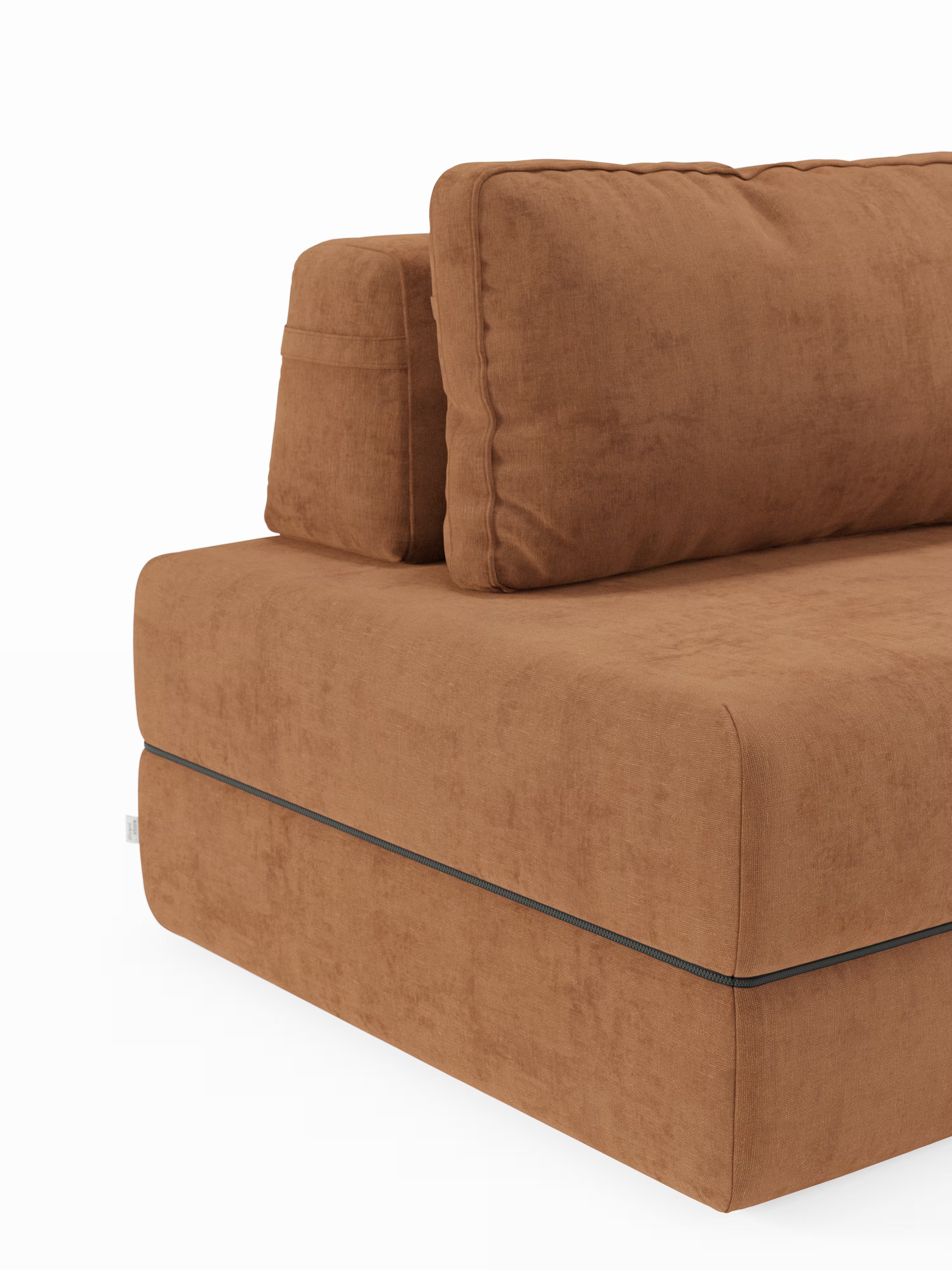 Rift Poltrona letto moderna in tessuto smacchiabile – materasso 22 cm con memory e schienale mobile