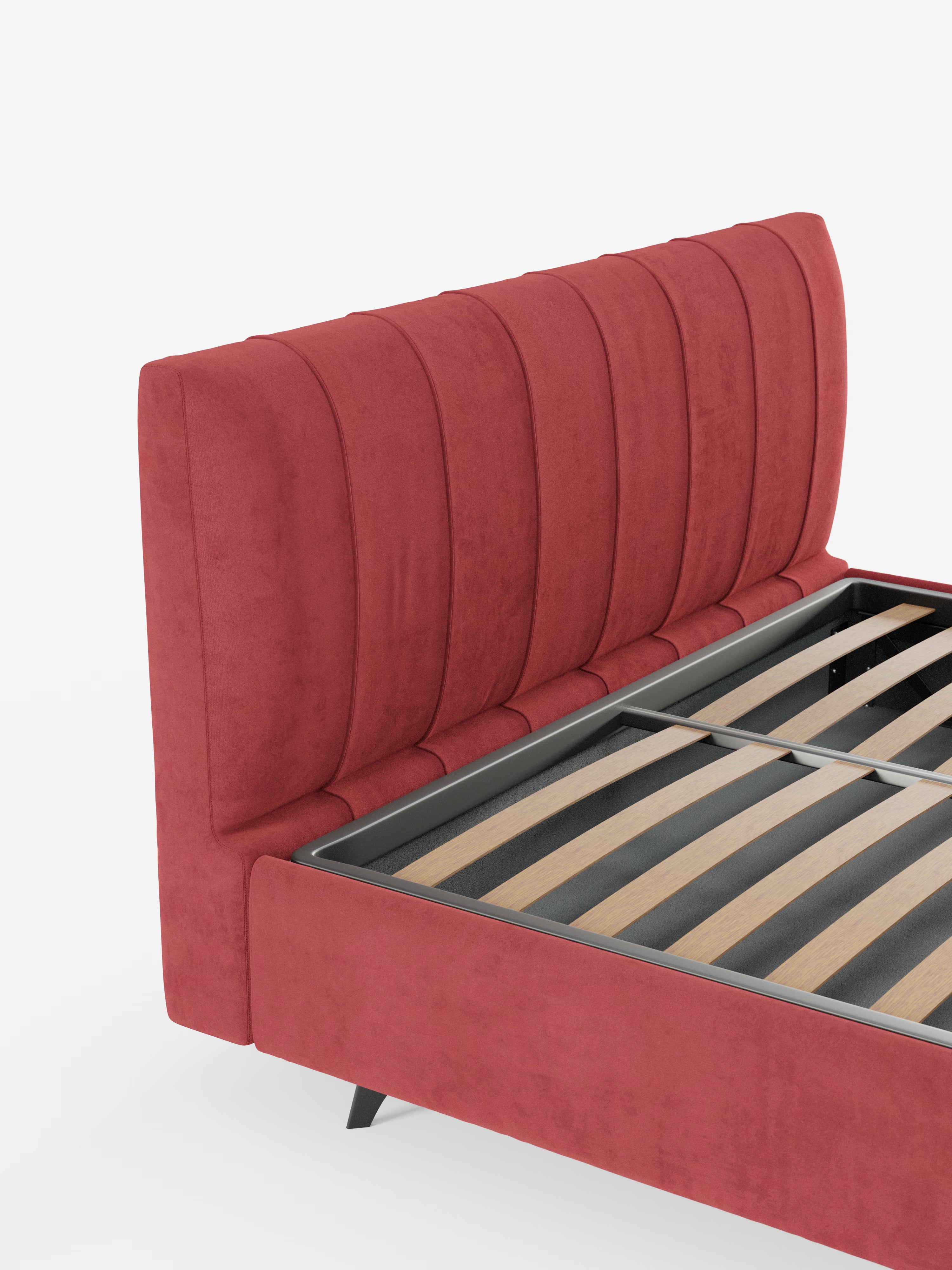 Bogart Modern double storage bed in stain-resistant microfiber, removable cover, and spacious compartment