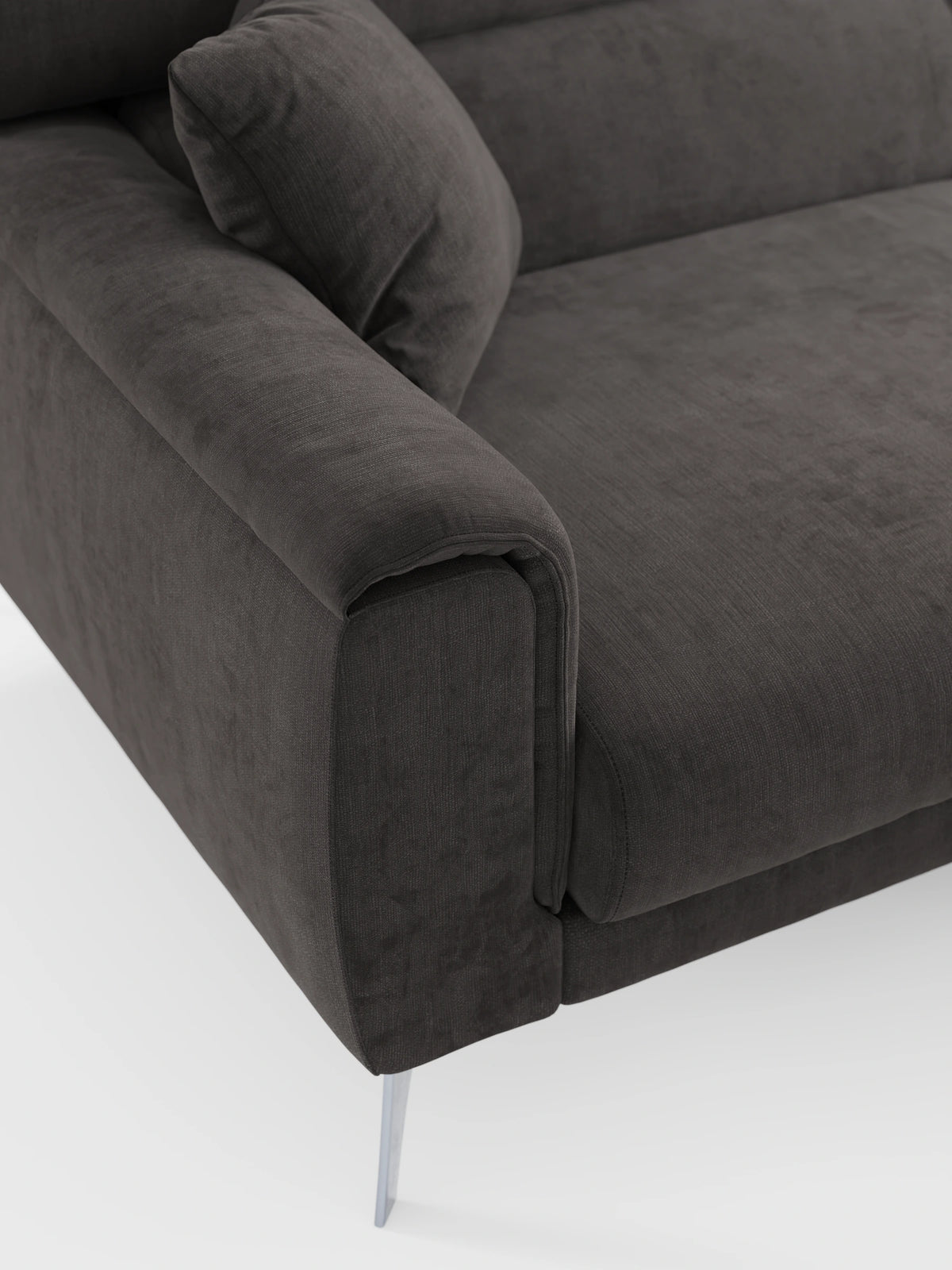 Caravaggio Sofa für 2 oder 3 Personen mit ausziehbaren Sitzen und verstellbaren Kopfstützen aus fleckenabweisendem Stoff