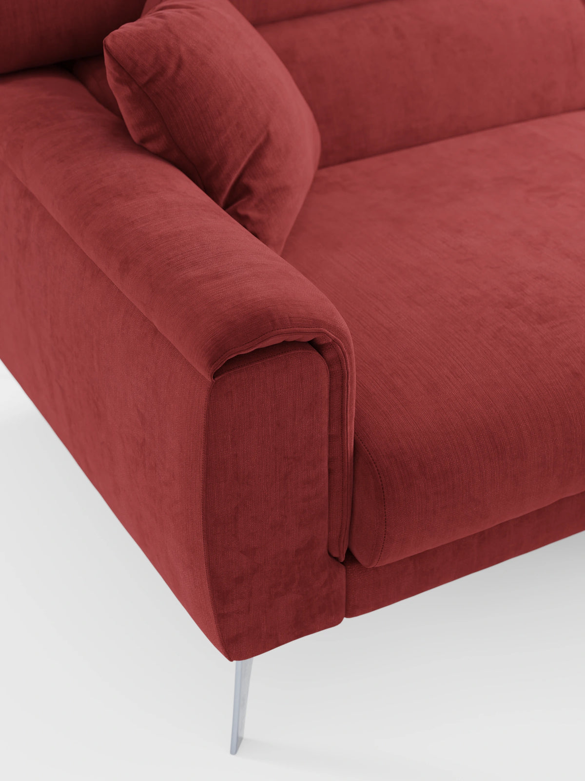 Caravaggio Sofa für 2 oder 3 Personen mit ausziehbaren Sitzen und verstellbaren Kopfstützen aus fleckenabweisendem Stoff