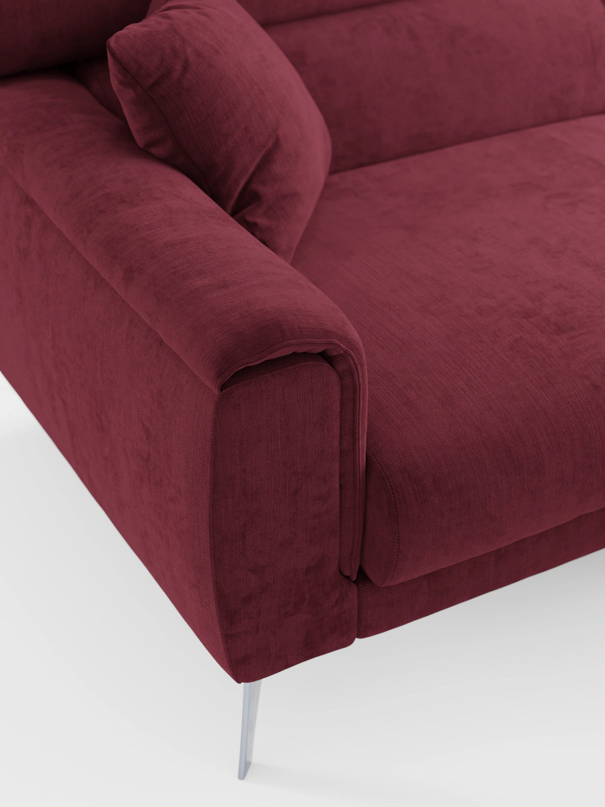 Caravaggio Sofa für 2 oder 3 Personen mit ausziehbaren Sitzen und verstellbaren Kopfstützen aus fleckenabweisendem Stoff