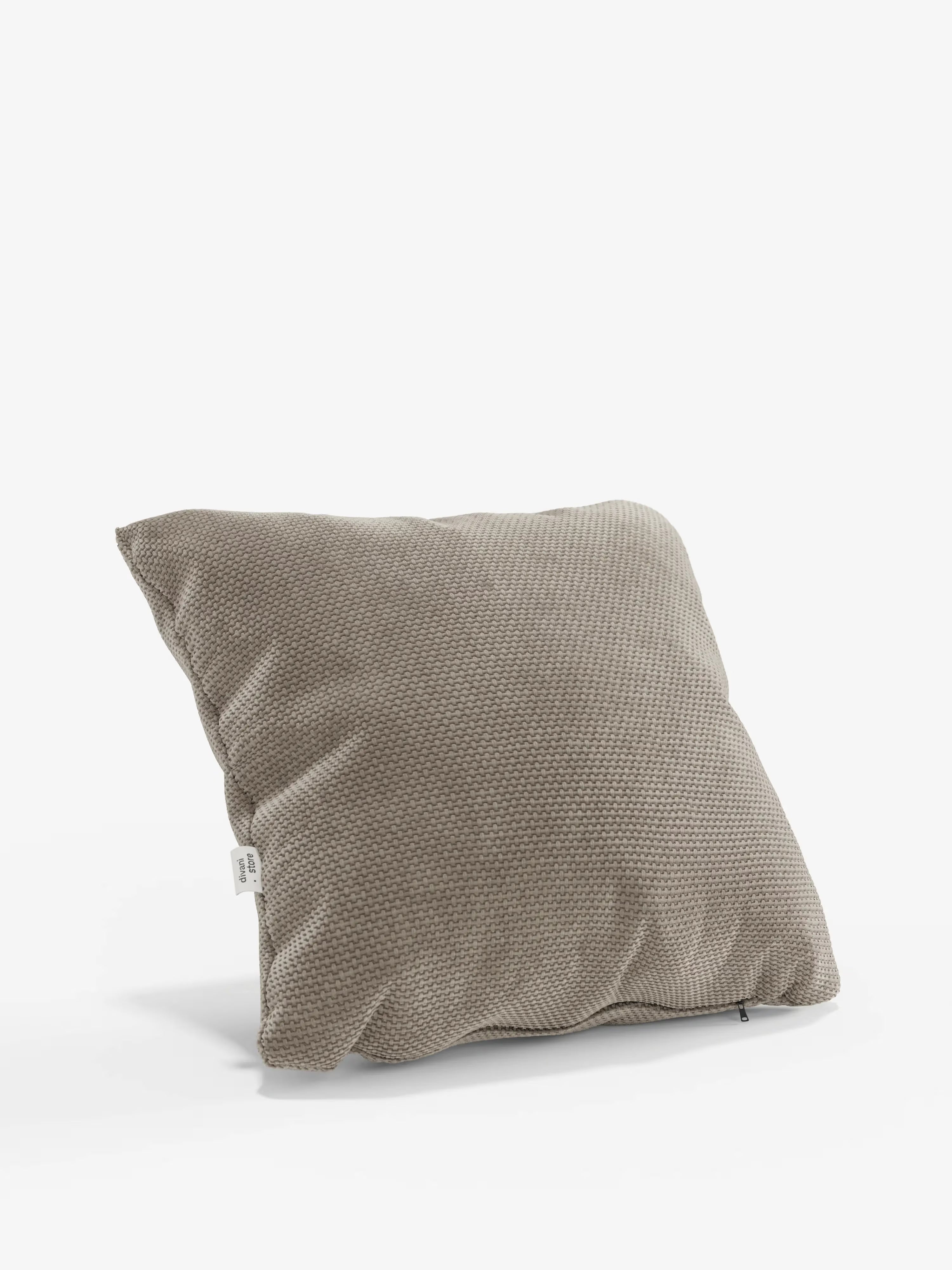 Aston Decorative square padded cushion 45x45 in water-repellent chenille fabric