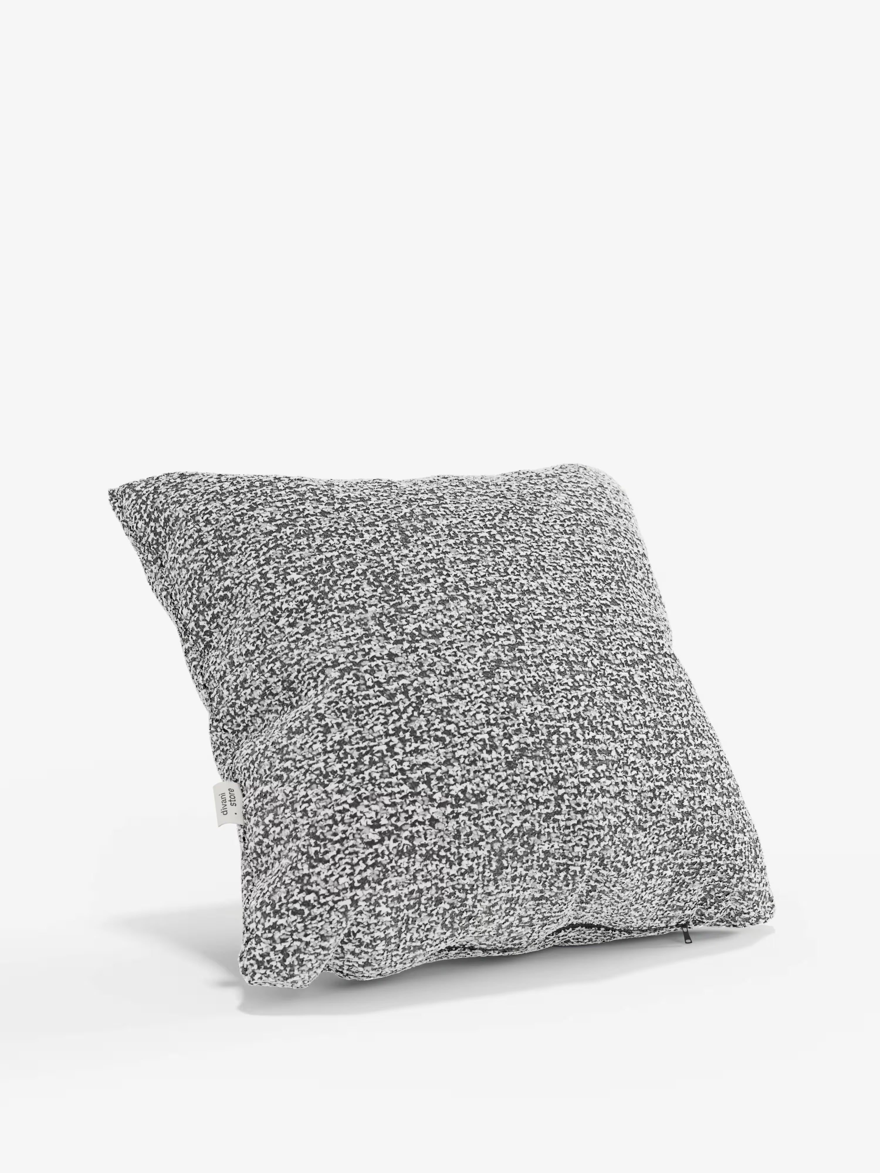 Magnolia Cuscino imbottito decorativo quadrato 45x45 in Bouclé Mélange Elegante e Materico