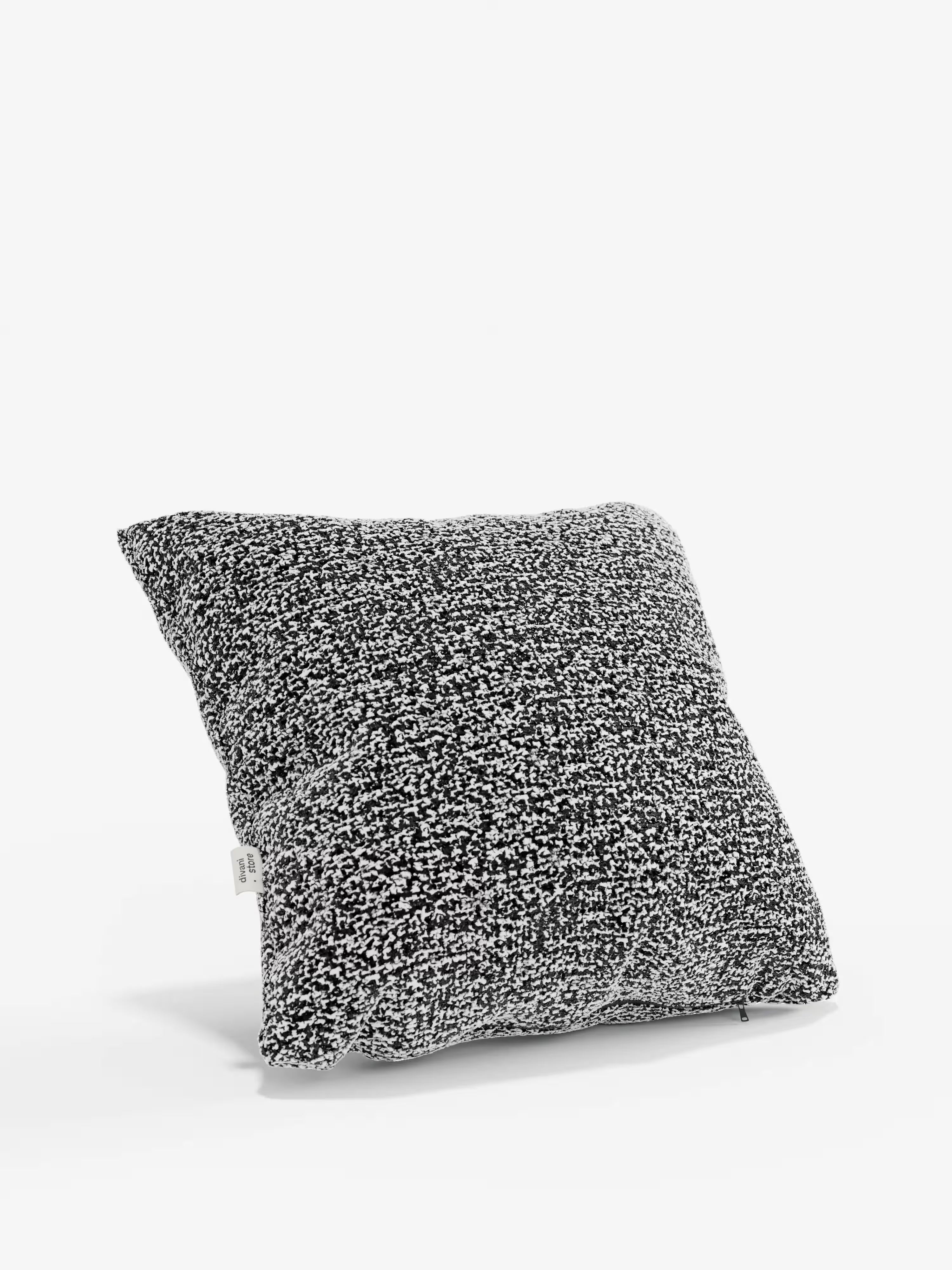 Magnolia Cuscino imbottito decorativo quadrato 45x45 in Bouclé Mélange Elegante e Materico