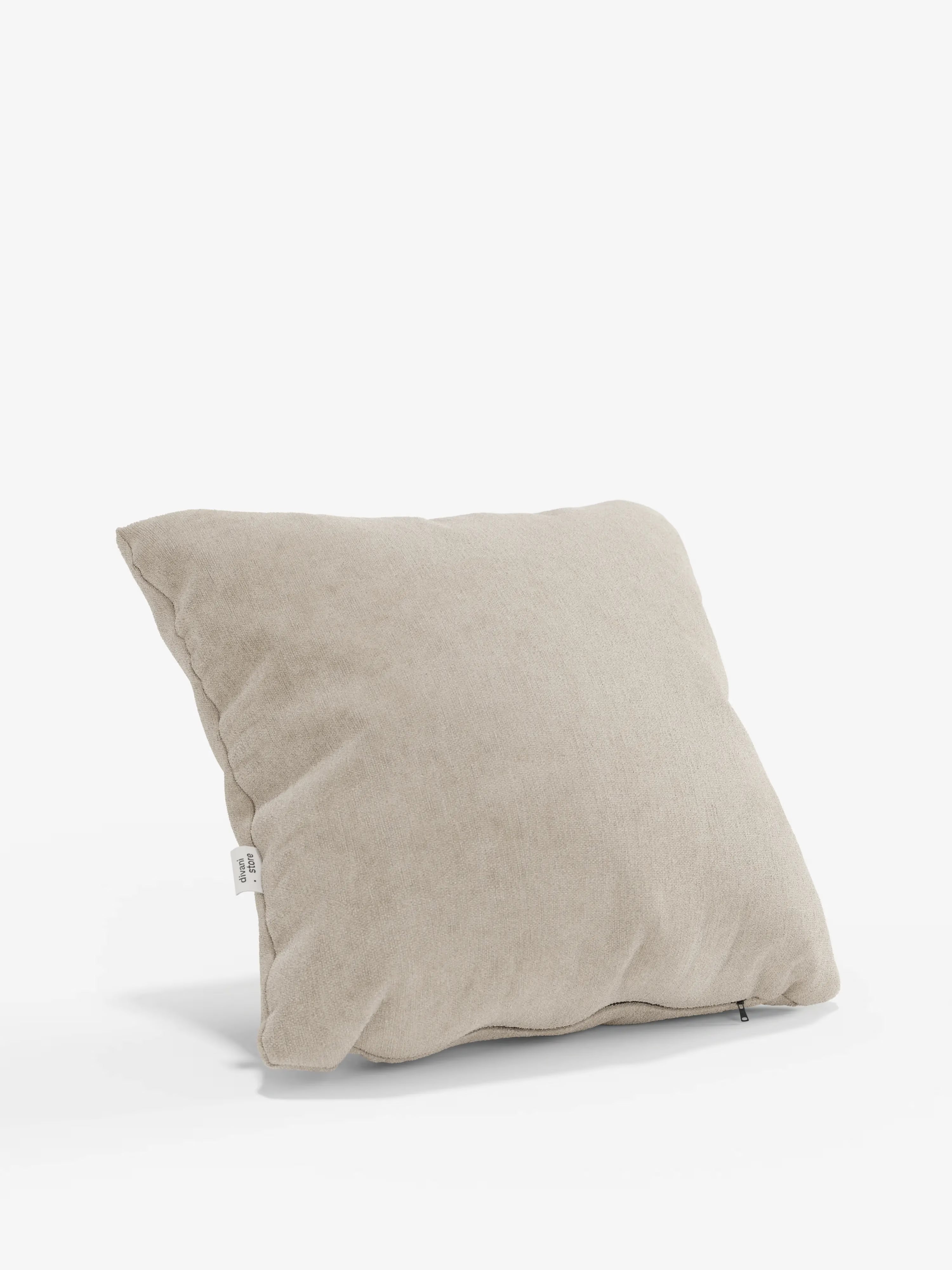 Bolero decorative square padded cushion 45x45 cm in stain-resistant velvet-effect fabric