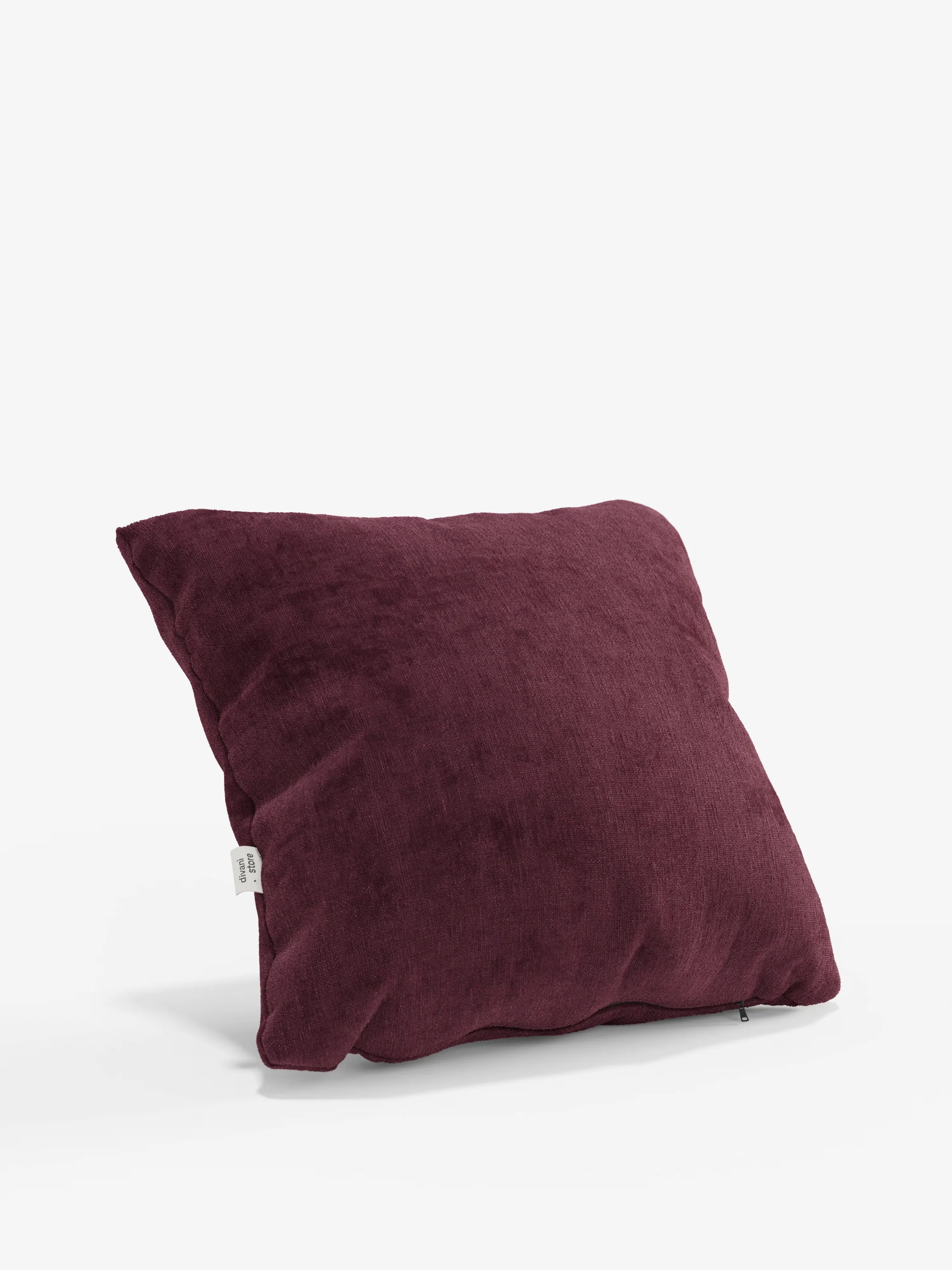 Bolero decorative square padded cushion 45x45 cm in stain-resistant velvet-effect fabric