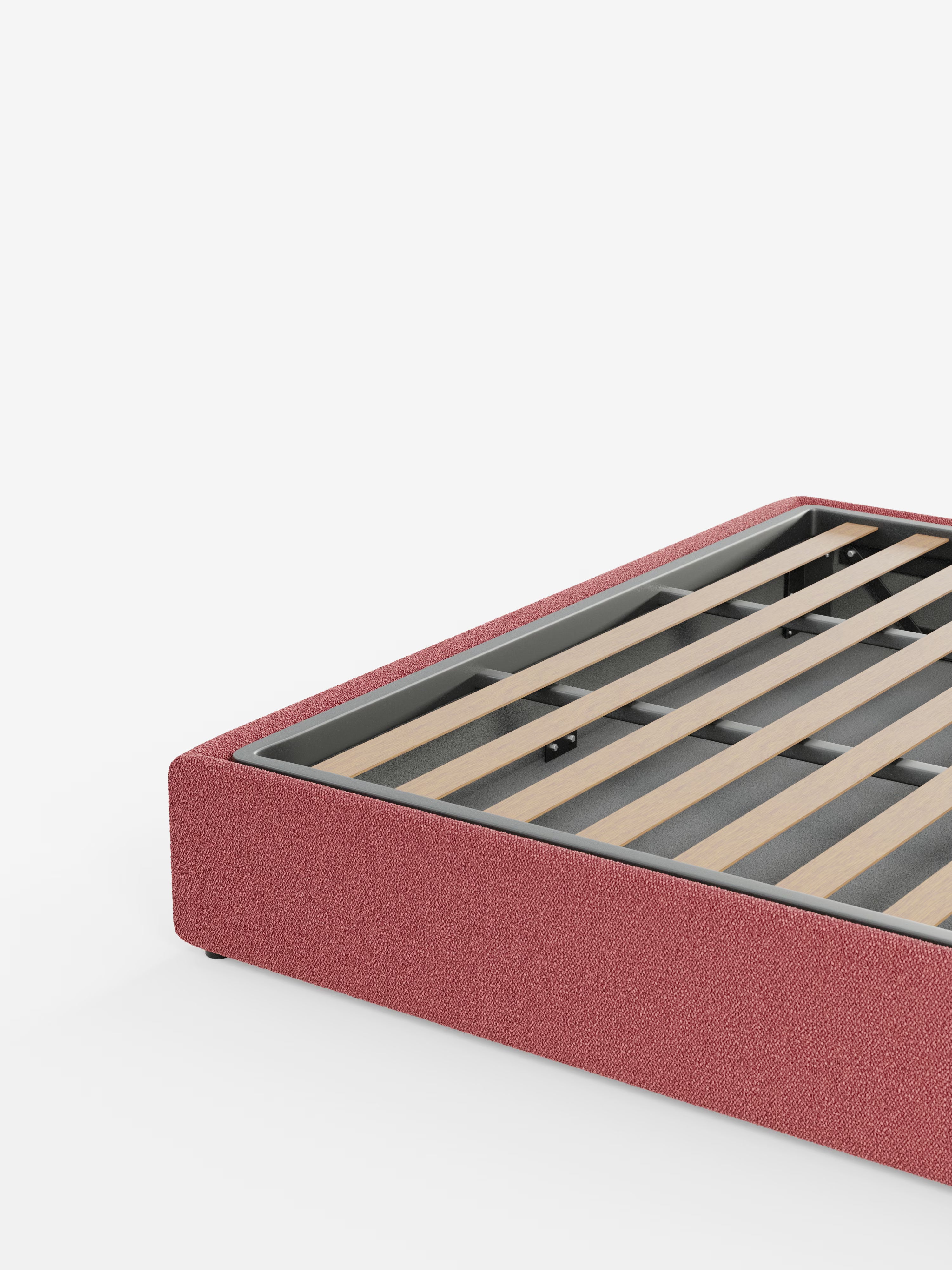 Ina Upholstered removable cover storage box spring in stain-resistant waterproof cotton-effect fabric