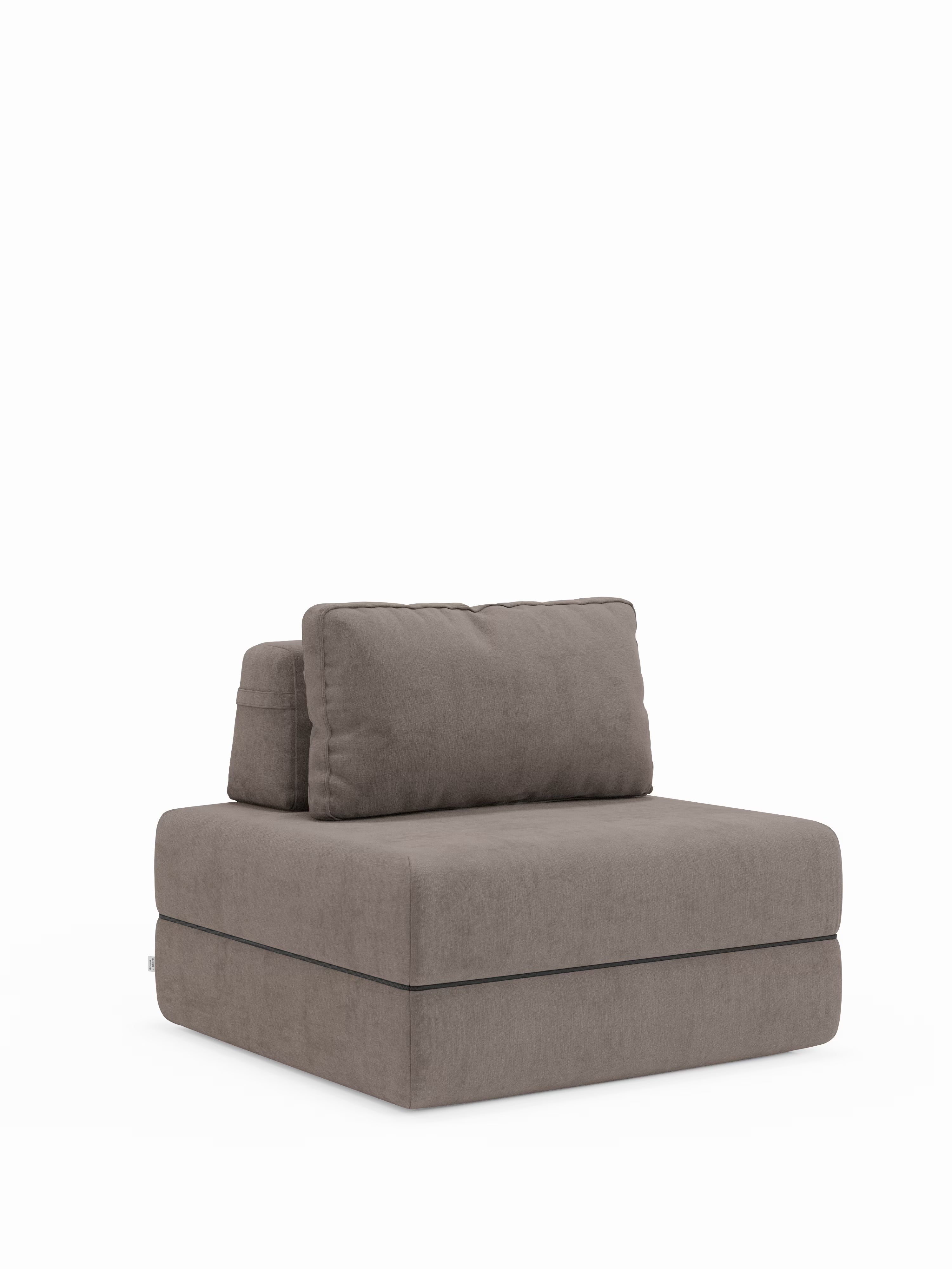 Rift Poltrona letto moderna in tessuto smacchiabile – materasso 22 cm con memory e schienale mobile