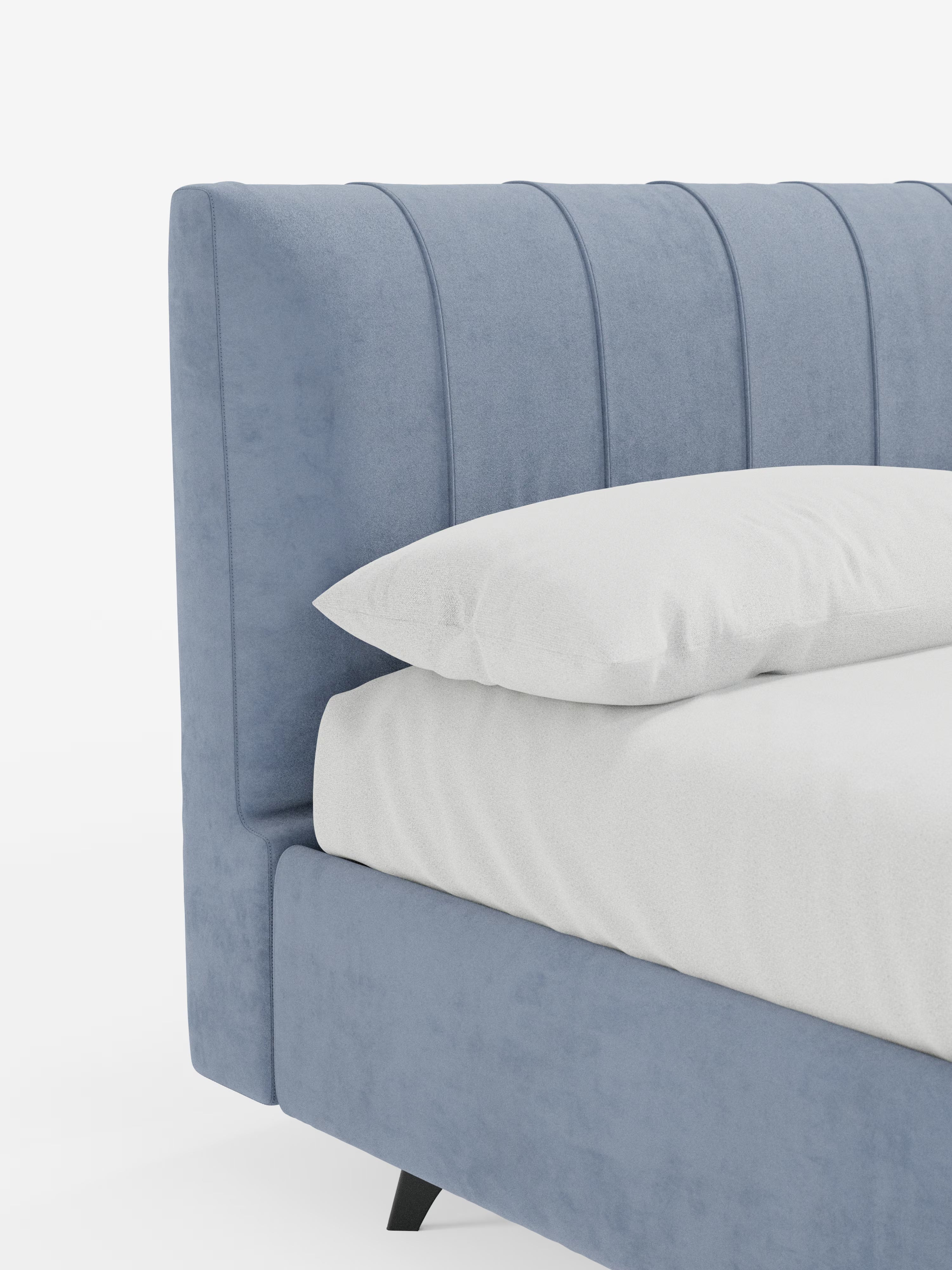 Bogart Modern double storage bed in stain-resistant microfiber, removable cover, and spacious compartment