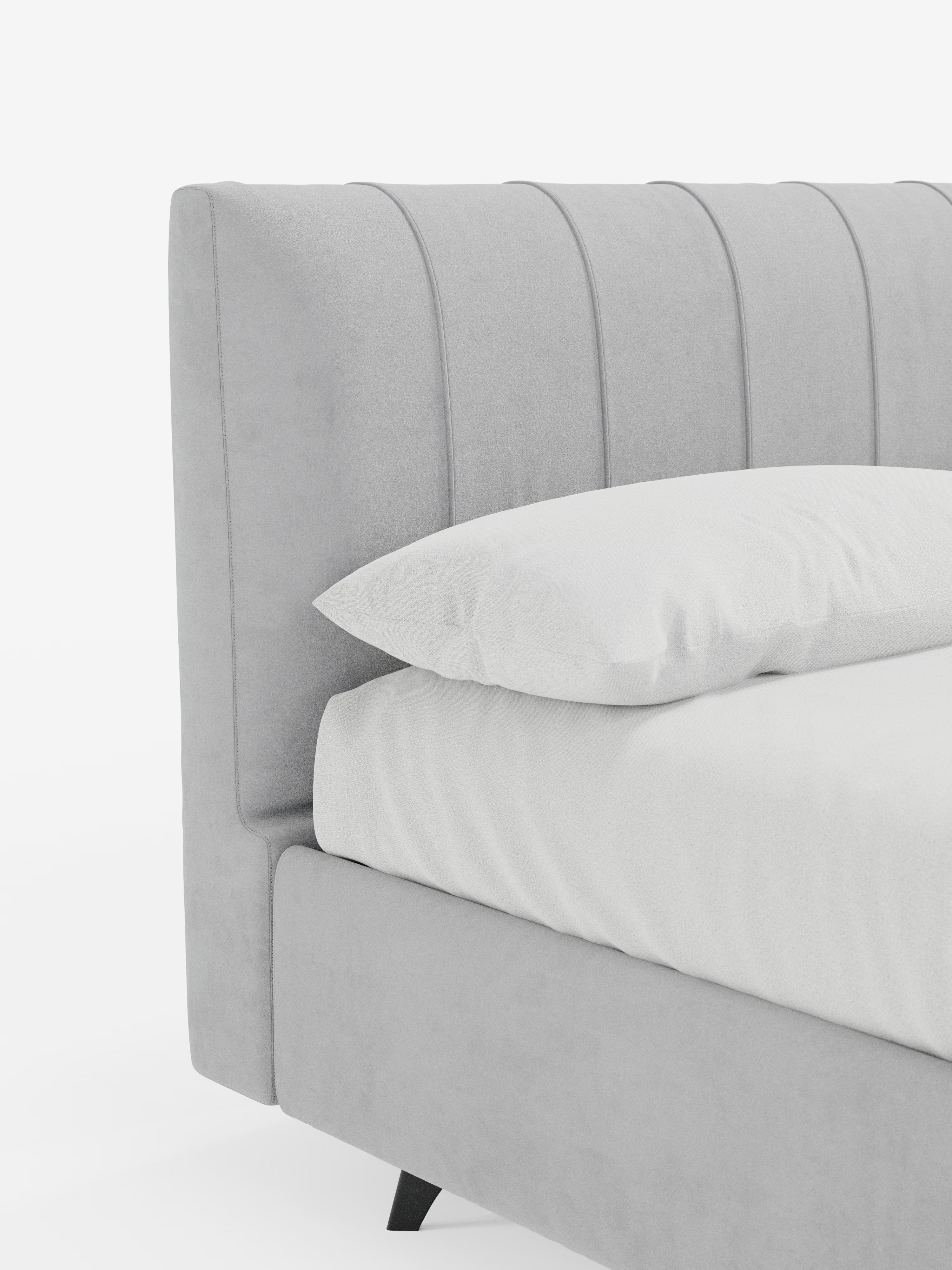 Bogart Modern double storage bed in stain-resistant microfiber, removable cover, and spacious compartment