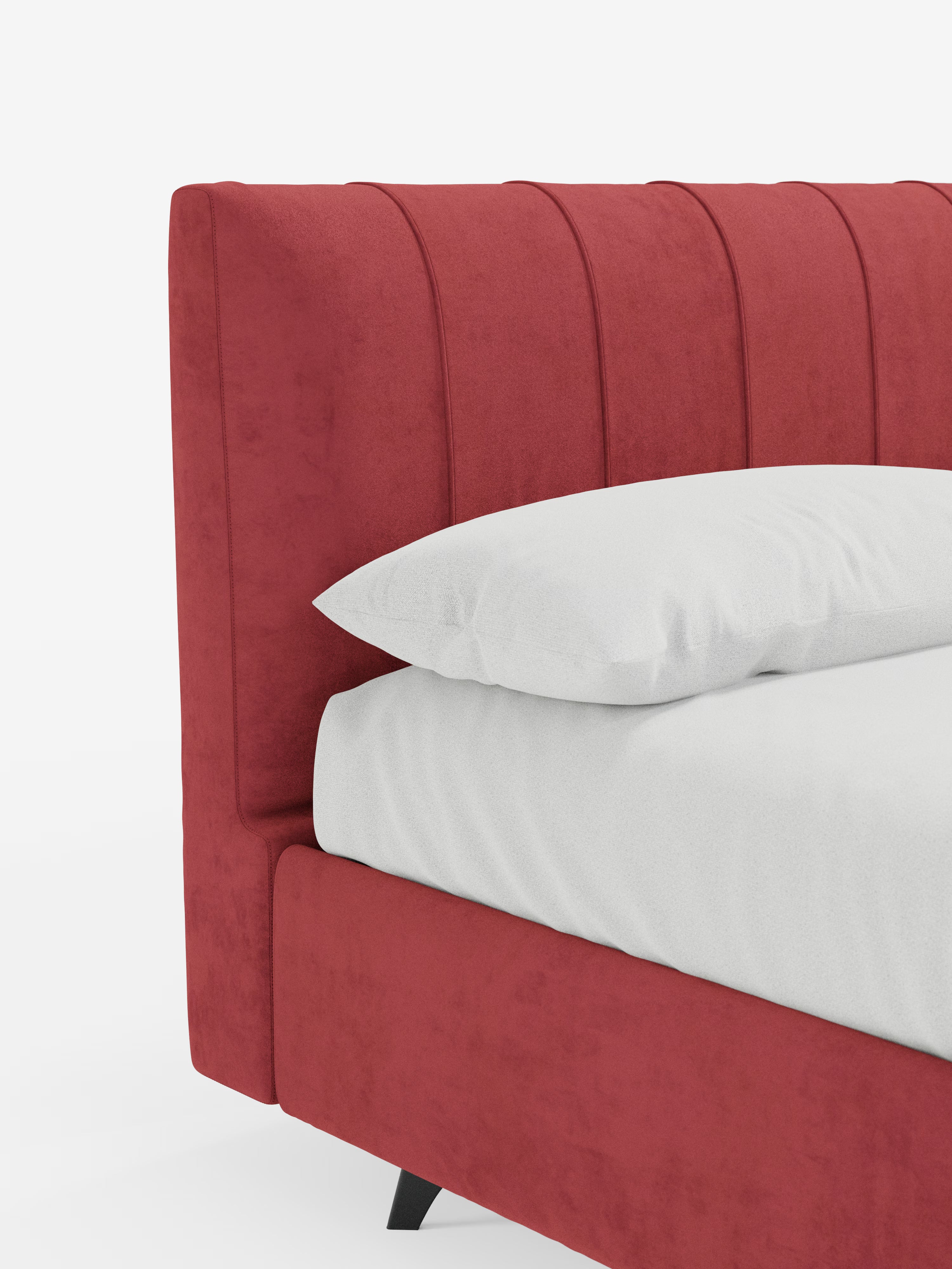 Bogart Modern double storage bed in stain-resistant microfiber, removable cover, and spacious compartment