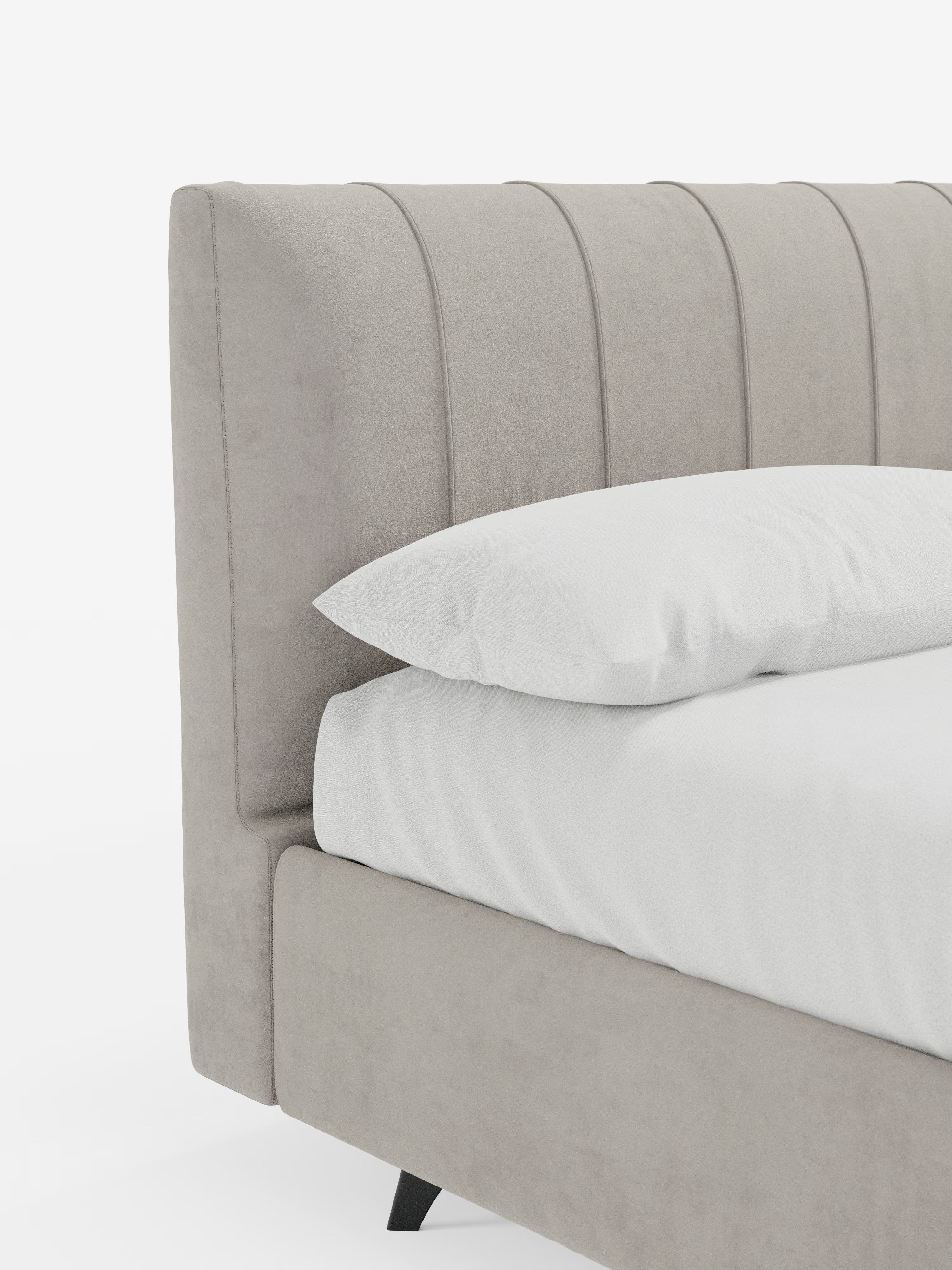 Bogart Modern double storage bed in stain-resistant microfiber, removable cover, and spacious compartment