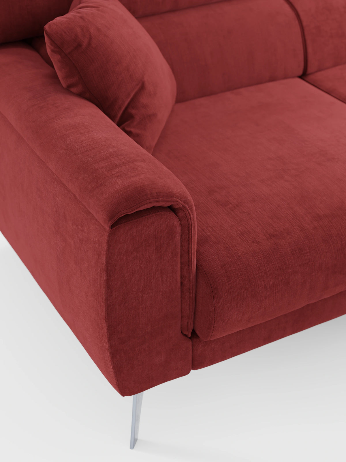Caravaggio Sofa für 4 Personen mit drei ausziehbaren Sitzen und verstellbaren Kopfstützen aus fleckenabweisendem Stoff