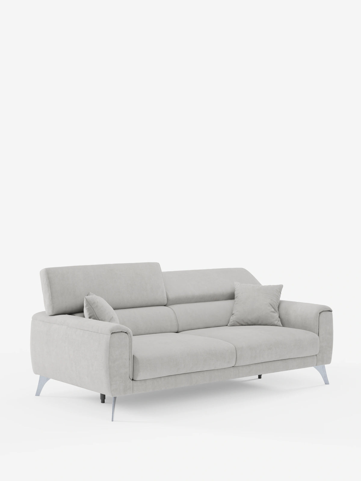 Caravaggio Sofa für 2 oder 3 Personen mit ausziehbaren Sitzen und verstellbaren Kopfstützen aus fleckenabweisendem Stoff