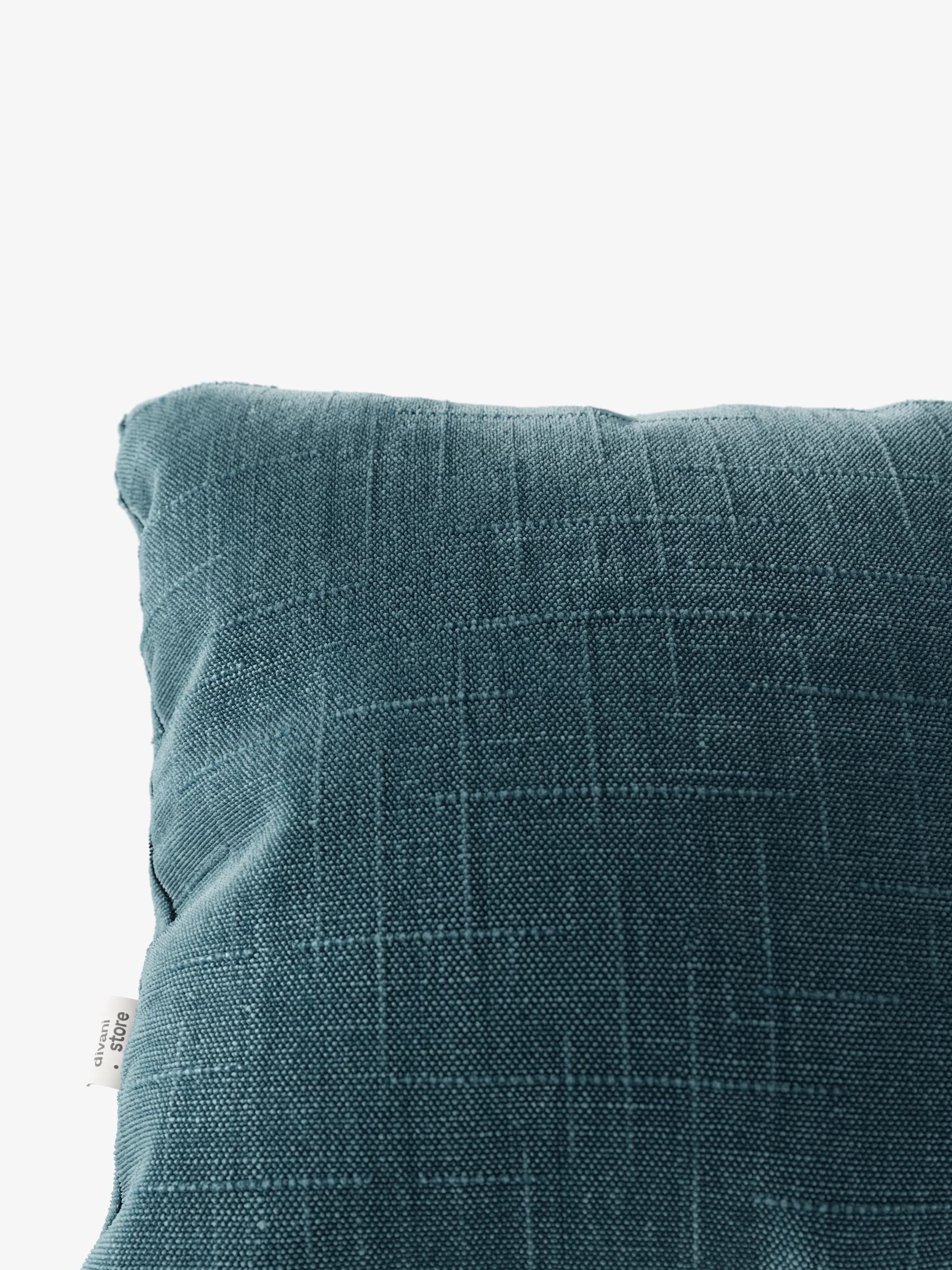 Kimono Decorative square padded cushion 45x45 in stain-resistant and water-repellent jacquard fabric