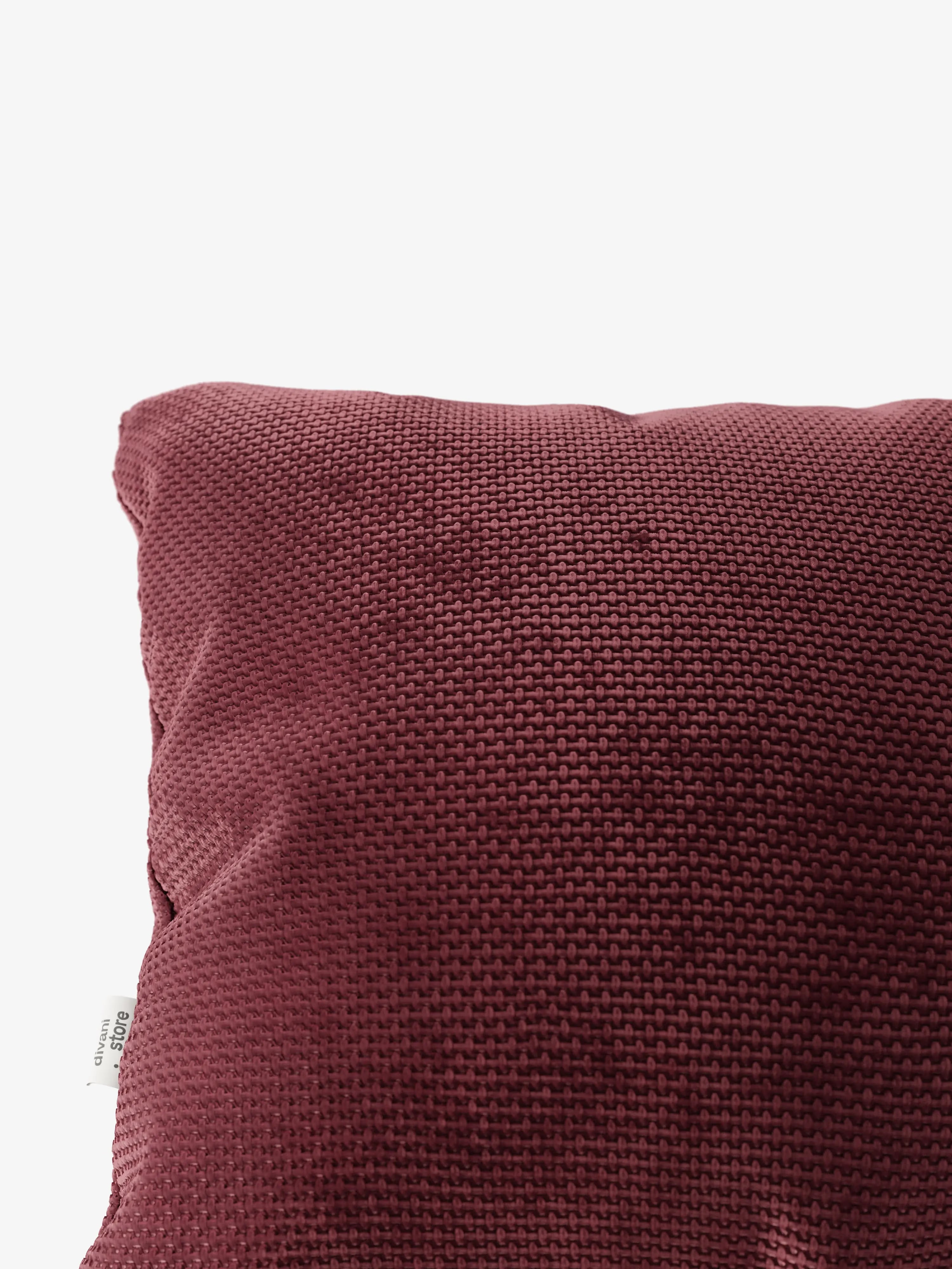 Aston Decorative square padded cushion 45x45 in water-repellent chenille fabric