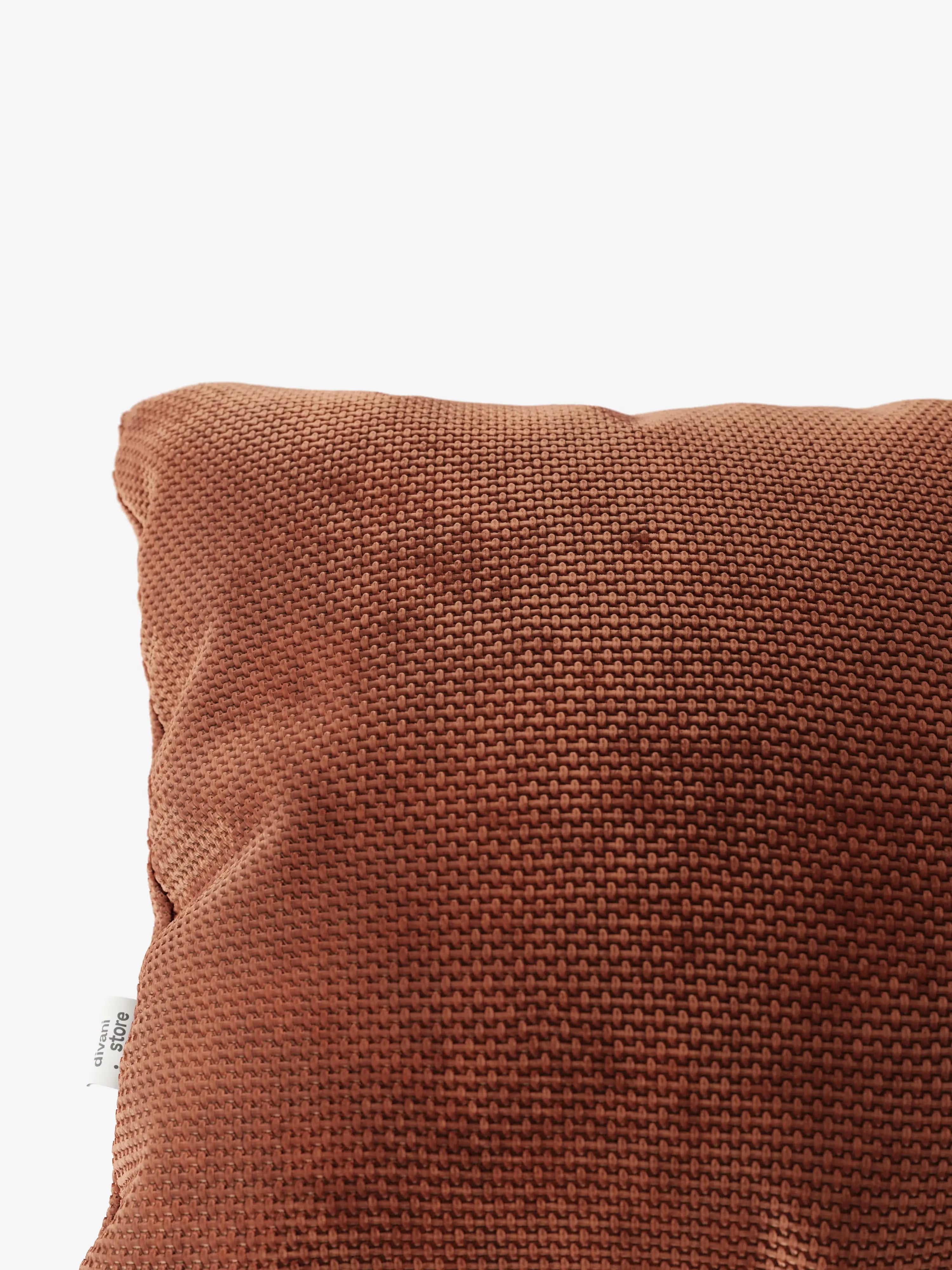 Aston Decorative square padded cushion 45x45 in water-repellent chenille fabric