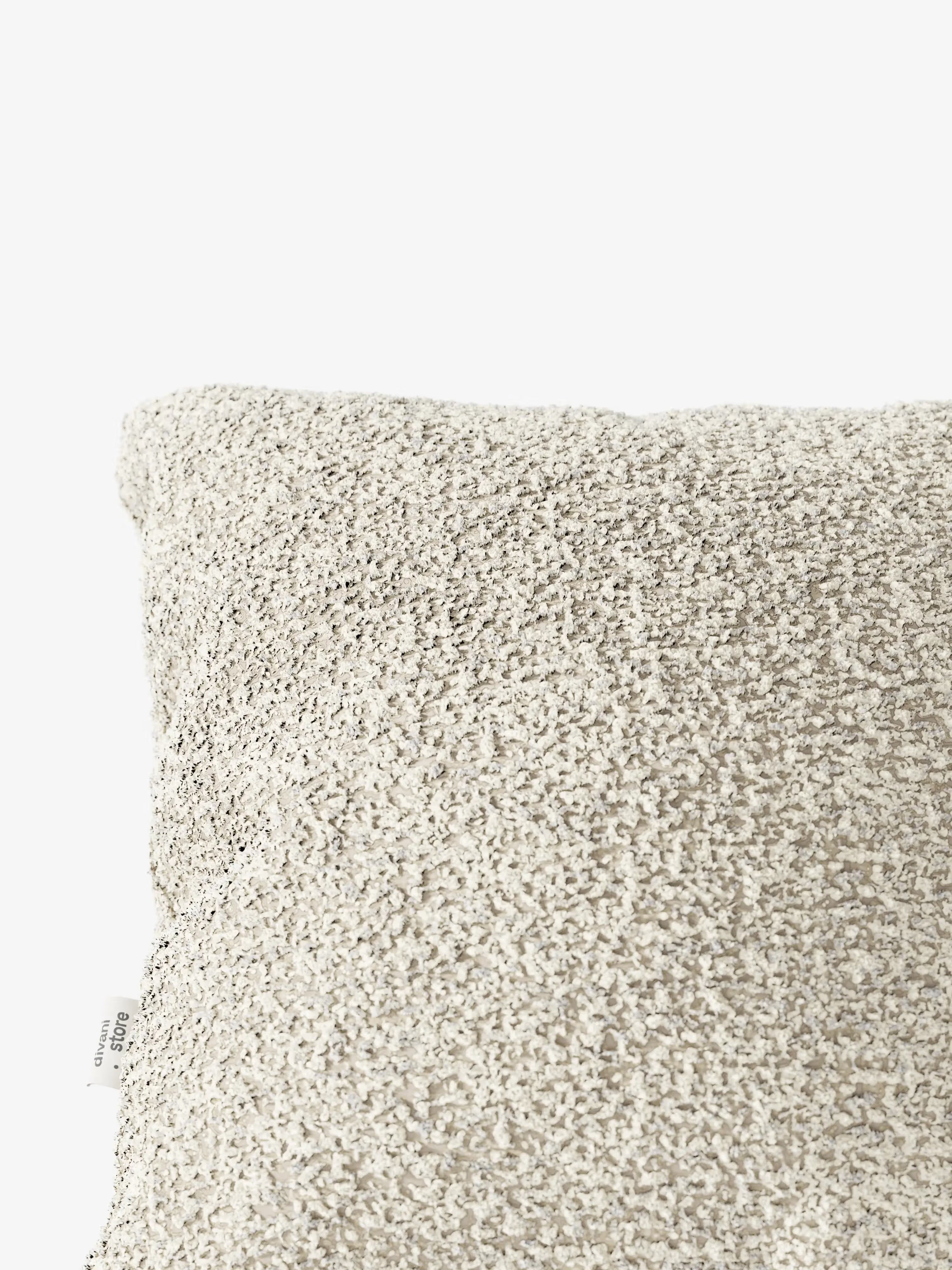 Magnolia Cuscino imbottito decorativo quadrato 45x45 in Bouclé Mélange Elegante e Materico