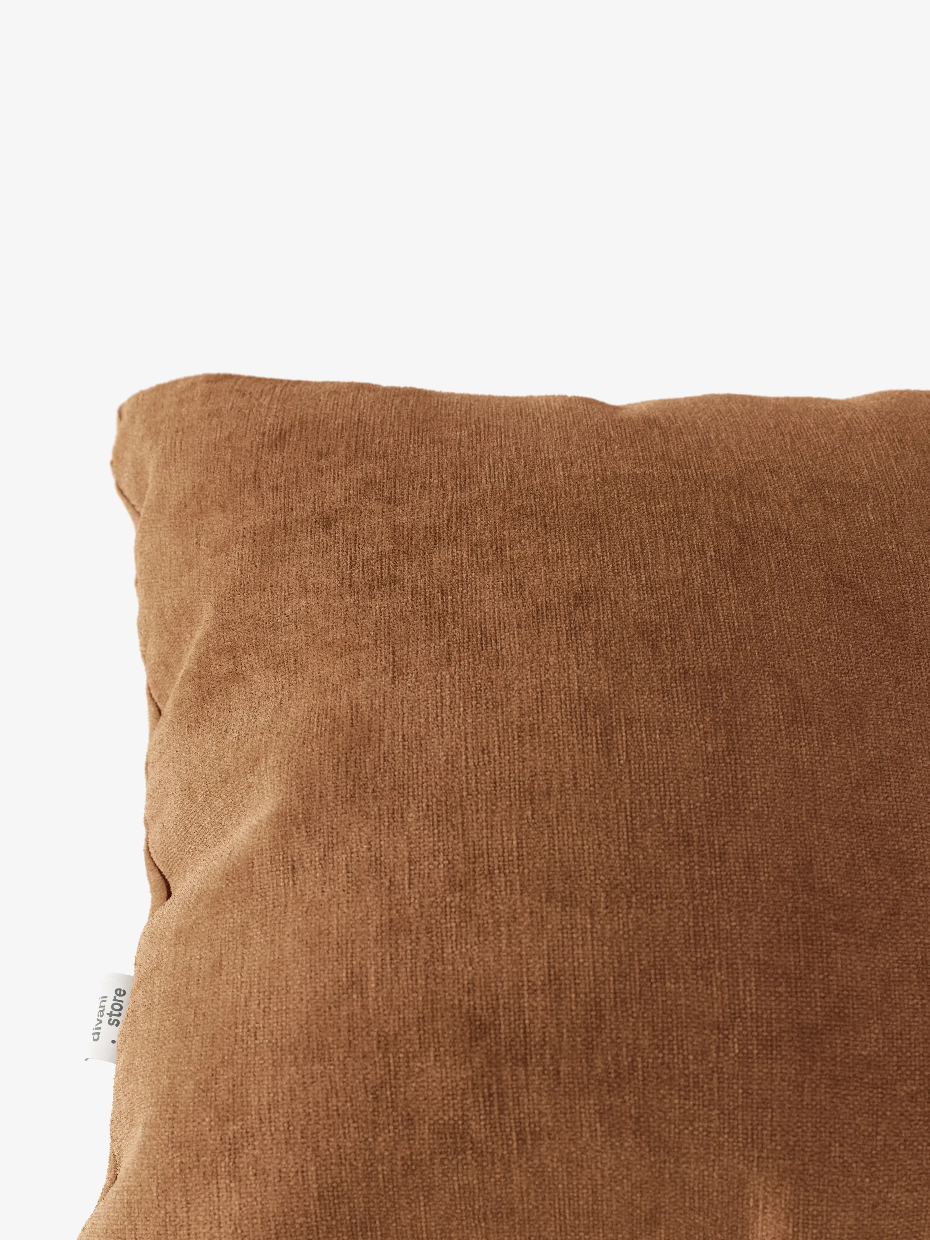 Bolero decorative square padded cushion 45x45 cm in stain-resistant velvet-effect fabric