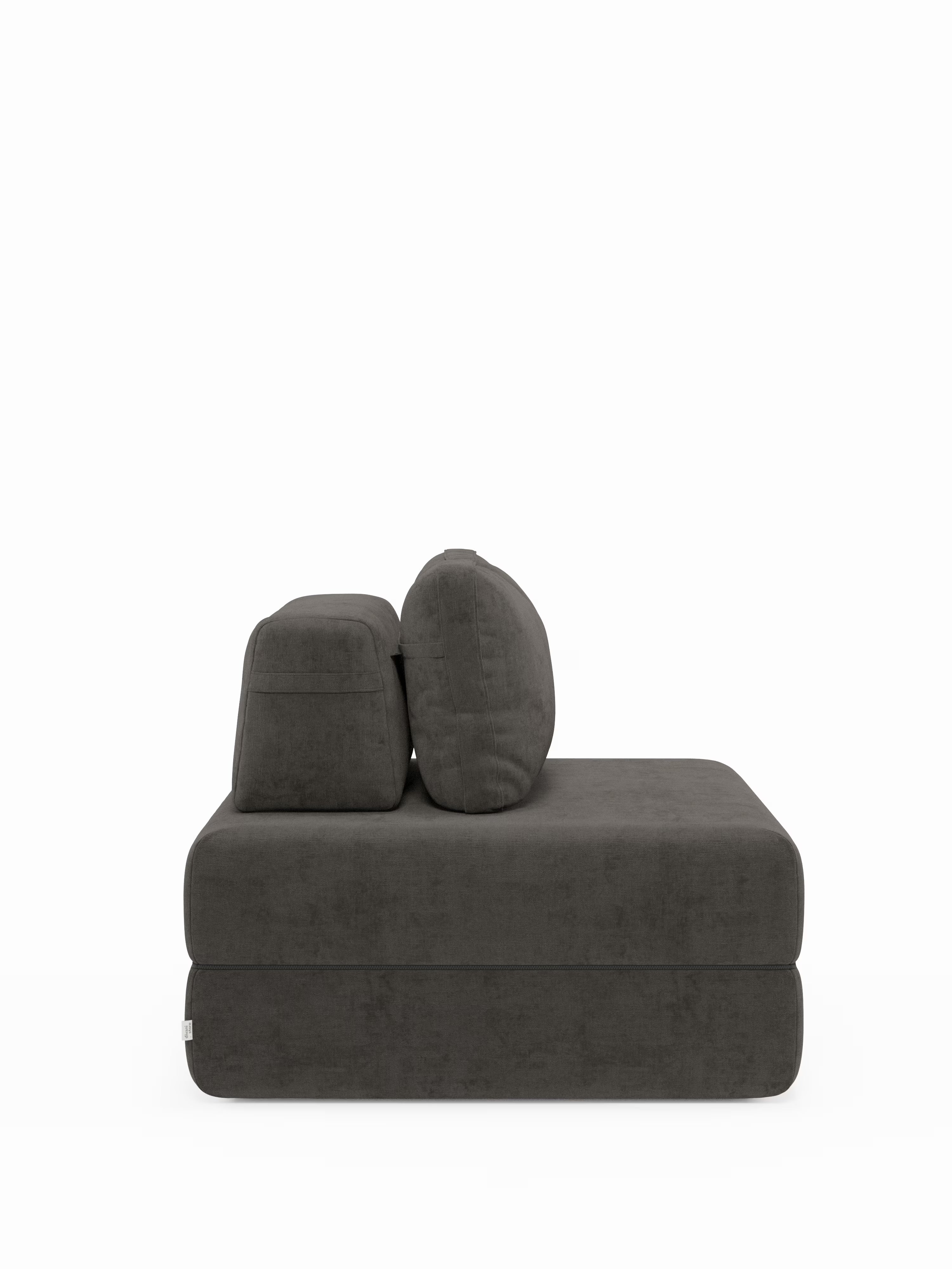 Rift Poltrona letto moderna in tessuto smacchiabile – materasso 22 cm con memory e schienale mobile