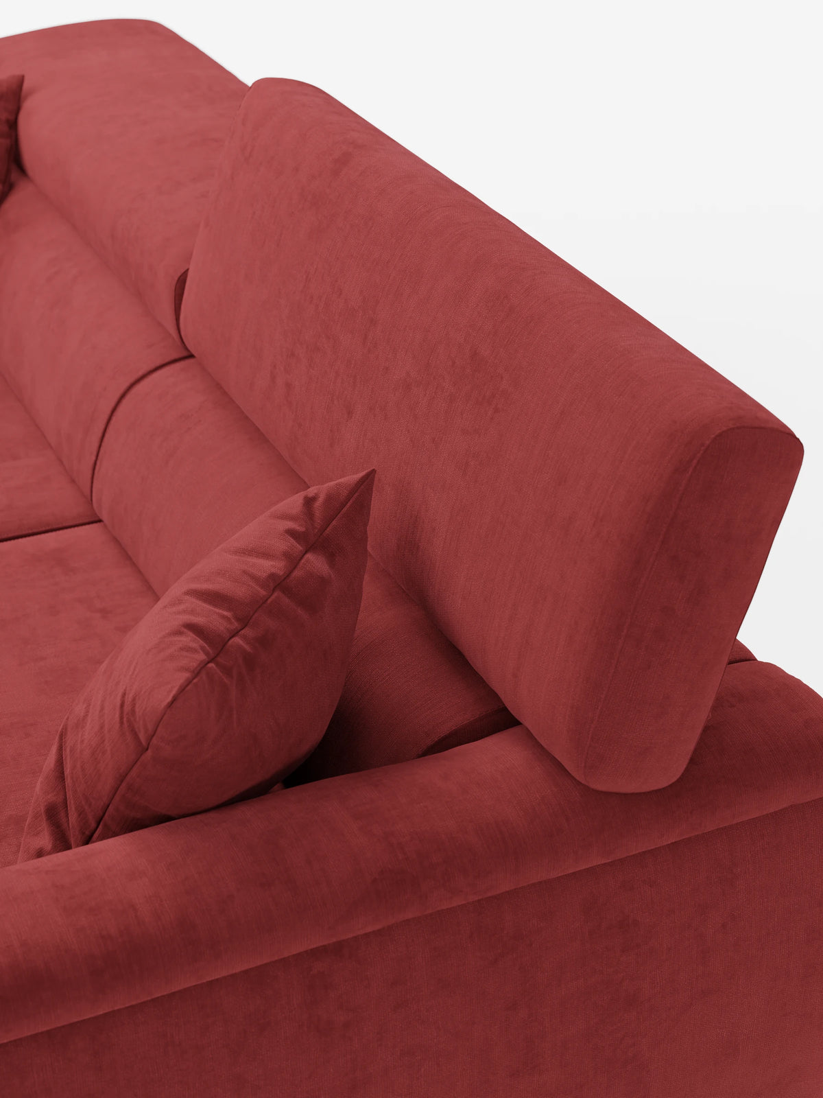 Caravaggio Sofa für 2 oder 3 Personen mit ausziehbaren Sitzen und verstellbaren Kopfstützen aus fleckenabweisendem Stoff