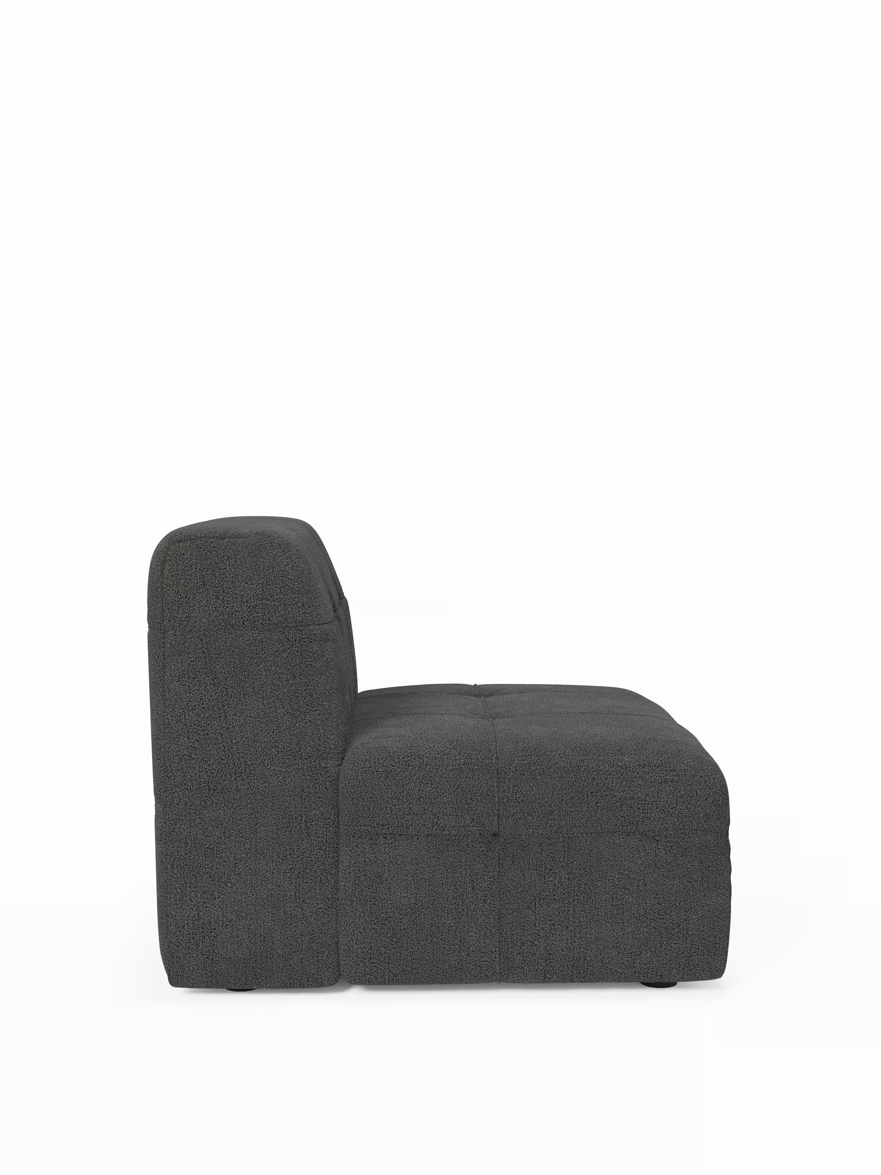 Mosaic Poltrona modulare moderna in tessuto bouclé smacchiabile – capitonné e componibile
