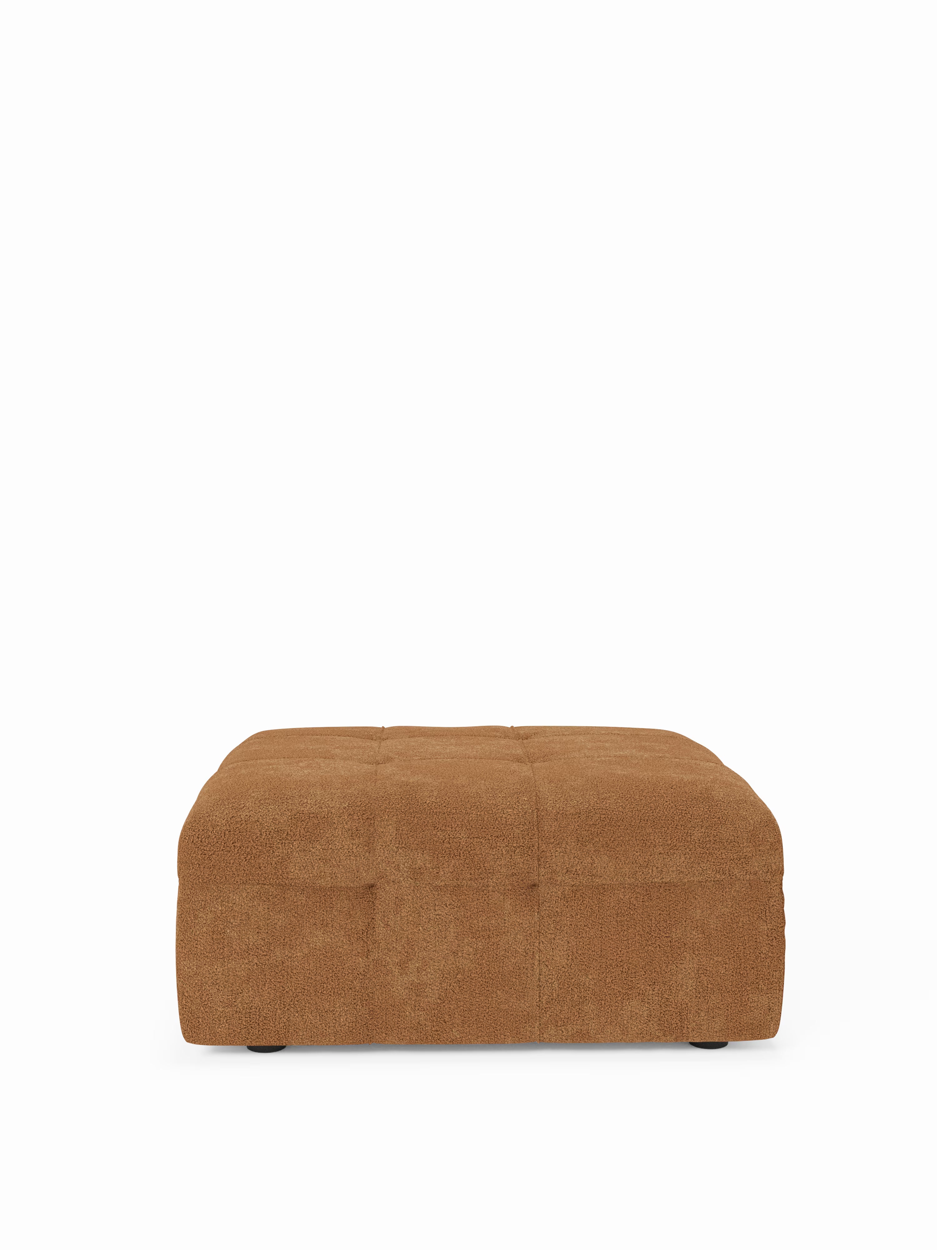Mosaic puf moderno modular en tela bouclé antimanchas – capitoné y modular